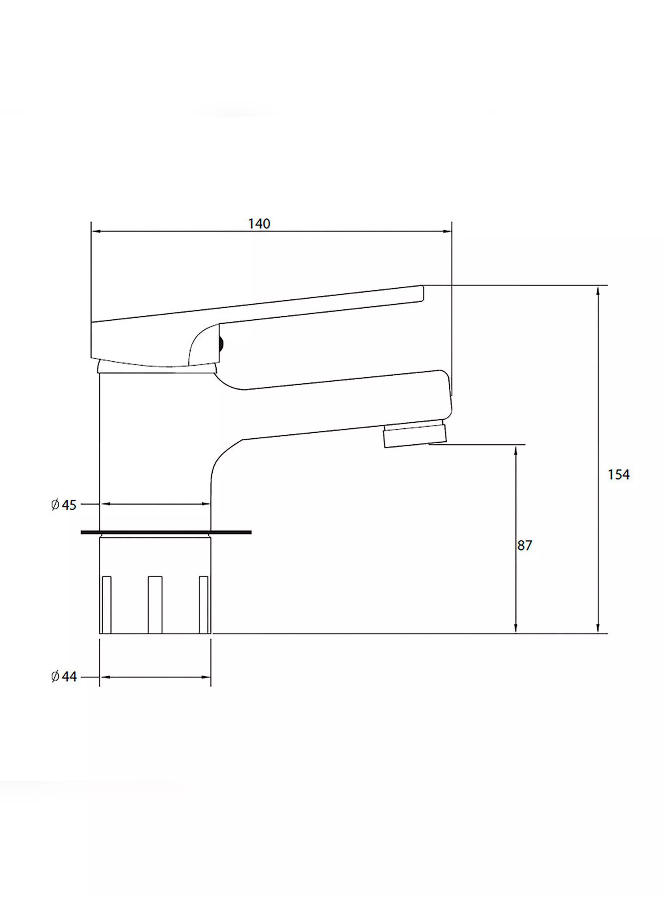 Monomando Llave Grifo Lavamanos Modelo Memphis Marca PMB-4