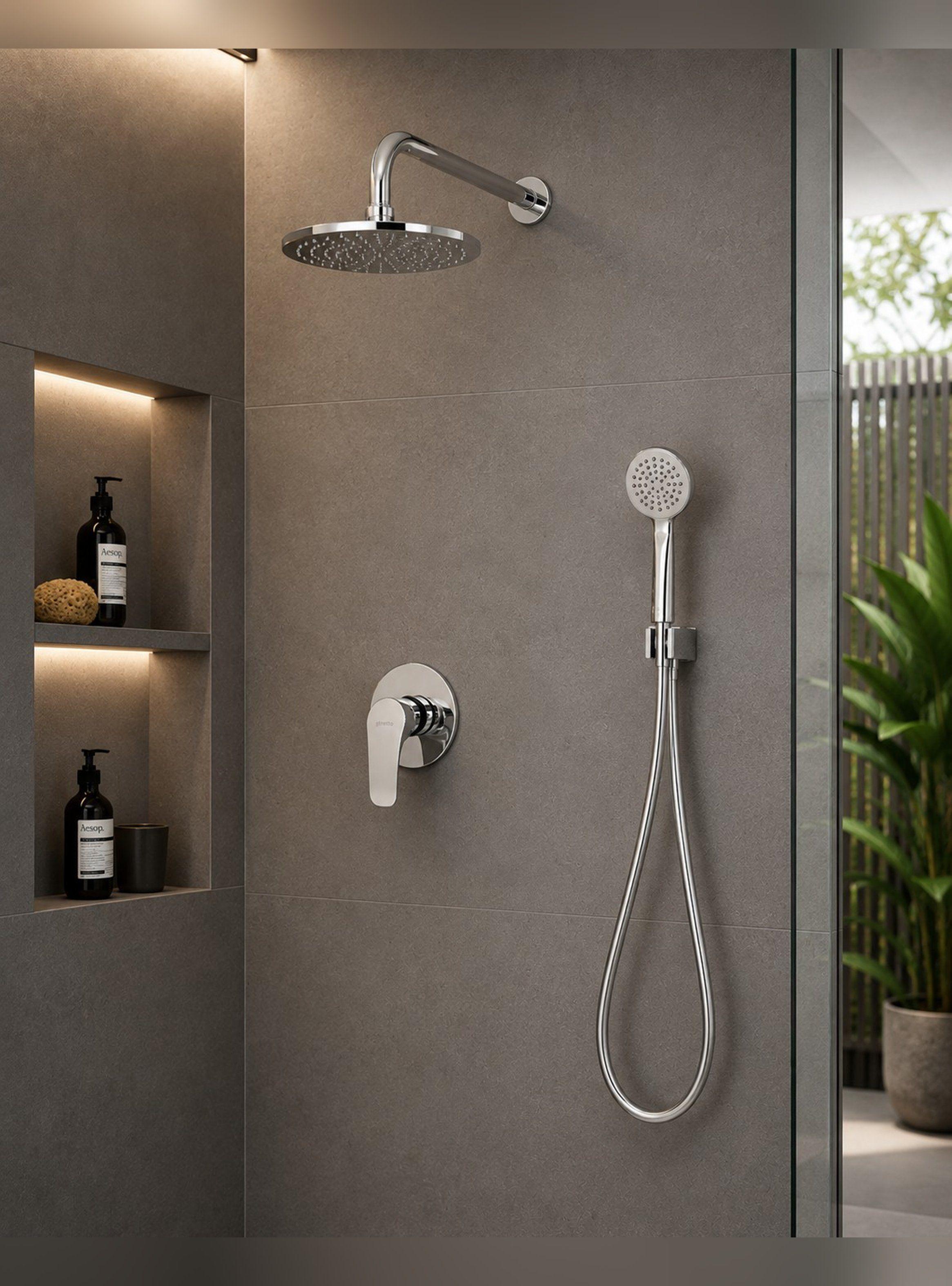 Monomando Llave Grifo Ducha Empotrado New Standard Stretto-2