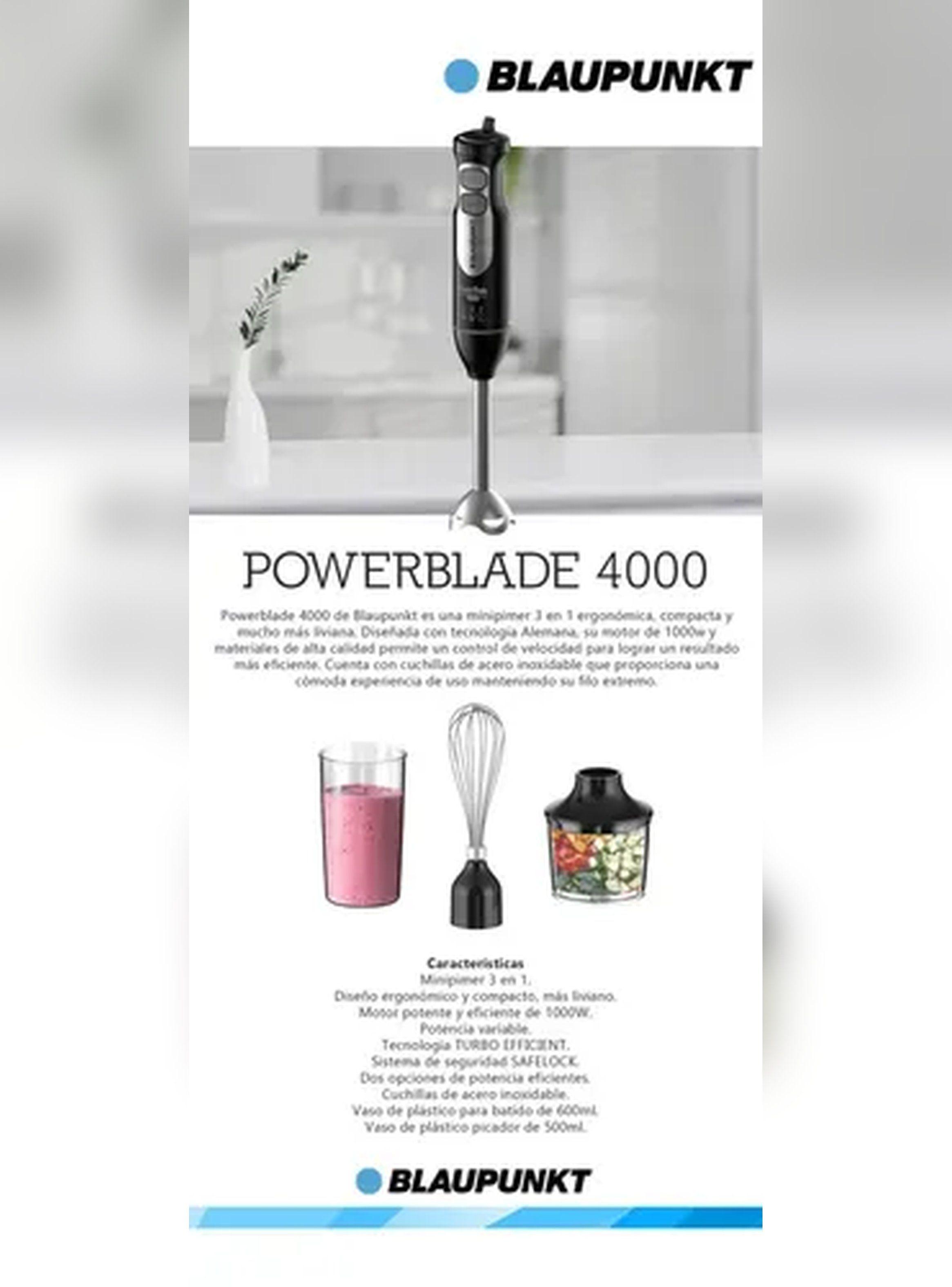 Minipimer Blaupunkt PowerBlade 1000W Negro Acero-6
