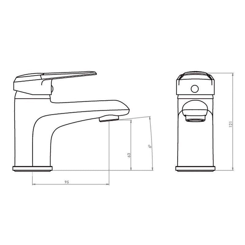 Monomando Llave Grifo Lavatorio Modelo Padova-3