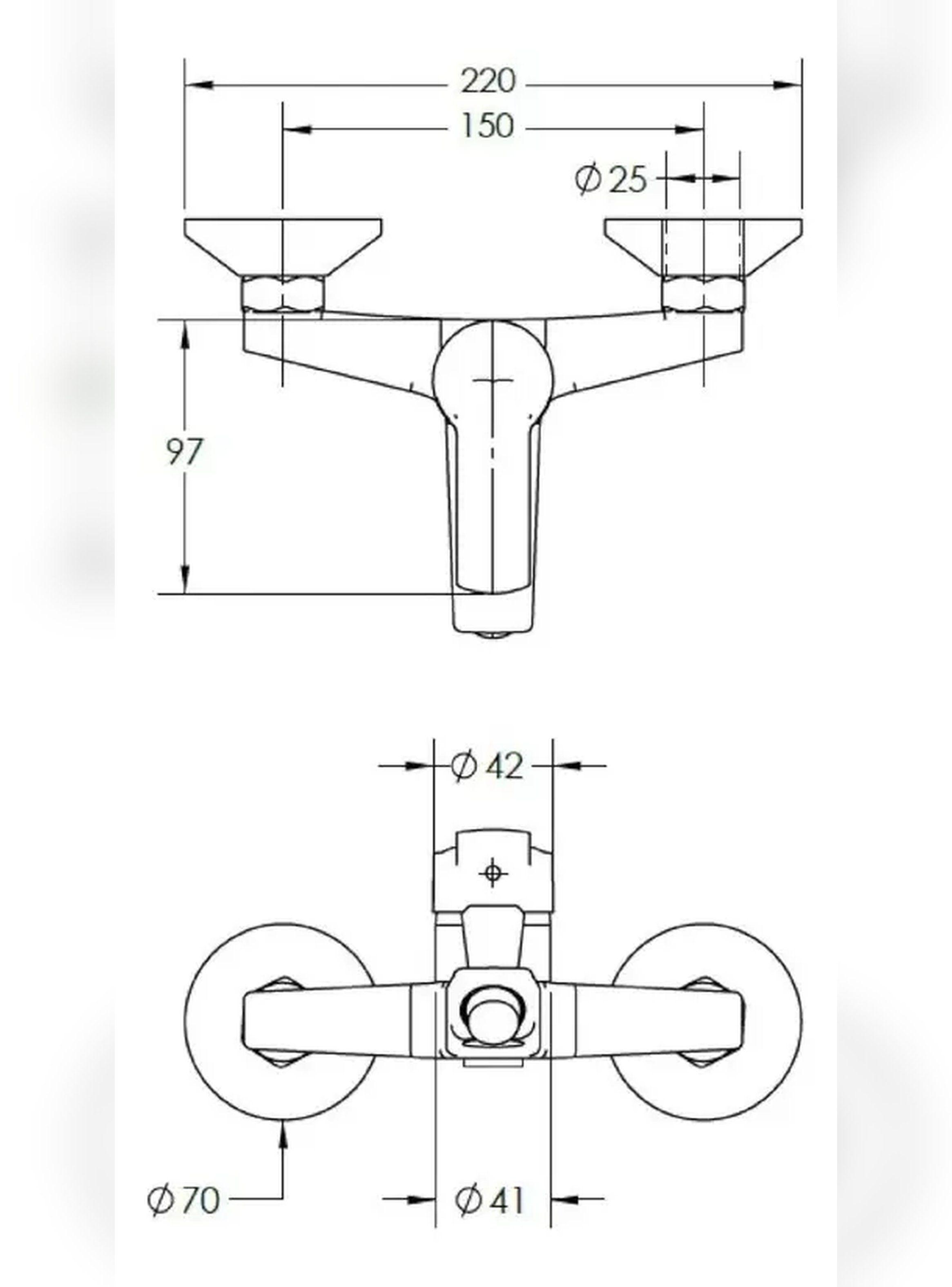 Monomando Llave Grifo Tina Ducha Modelo Arezzo Stretto-5