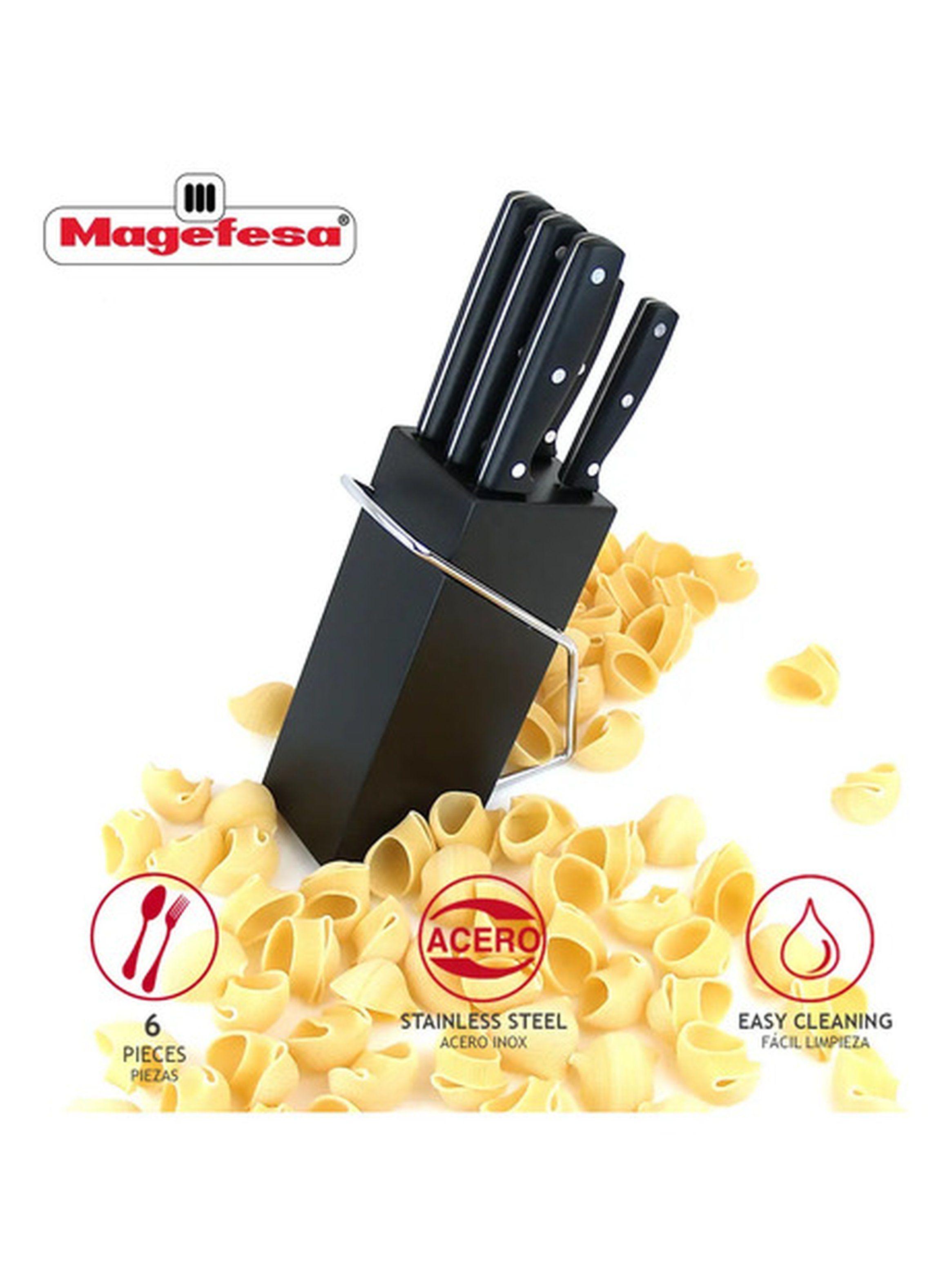 Set De Cuchillos De Cocina 6 piezas Taco Madera Magefesa Col-3