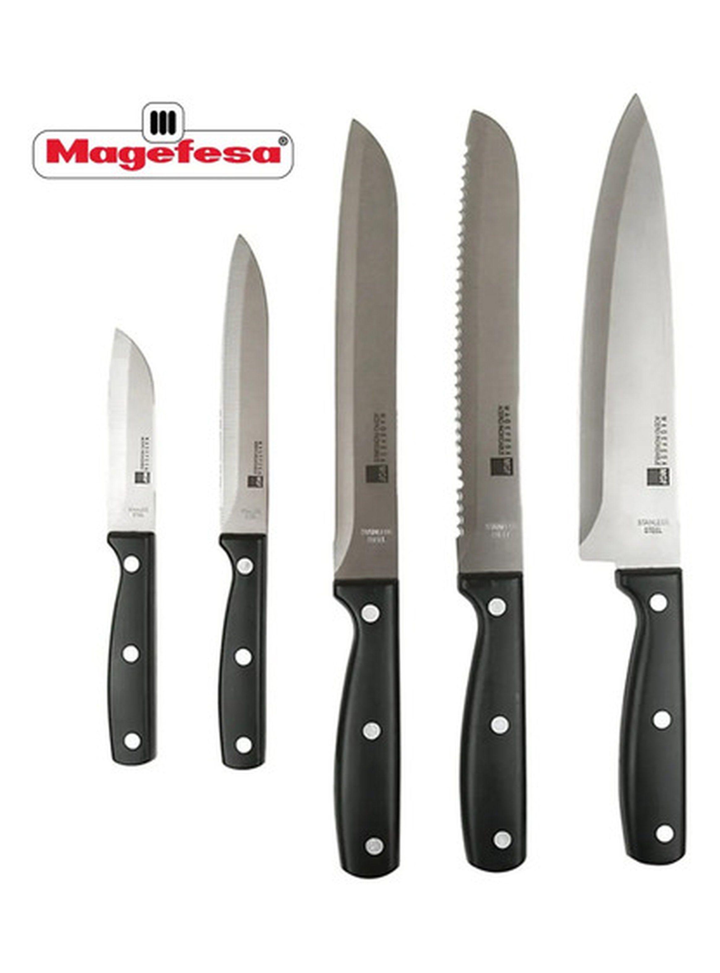 Set De Cuchillos De Cocina 6 piezas Taco Madera Magefesa Col-6
