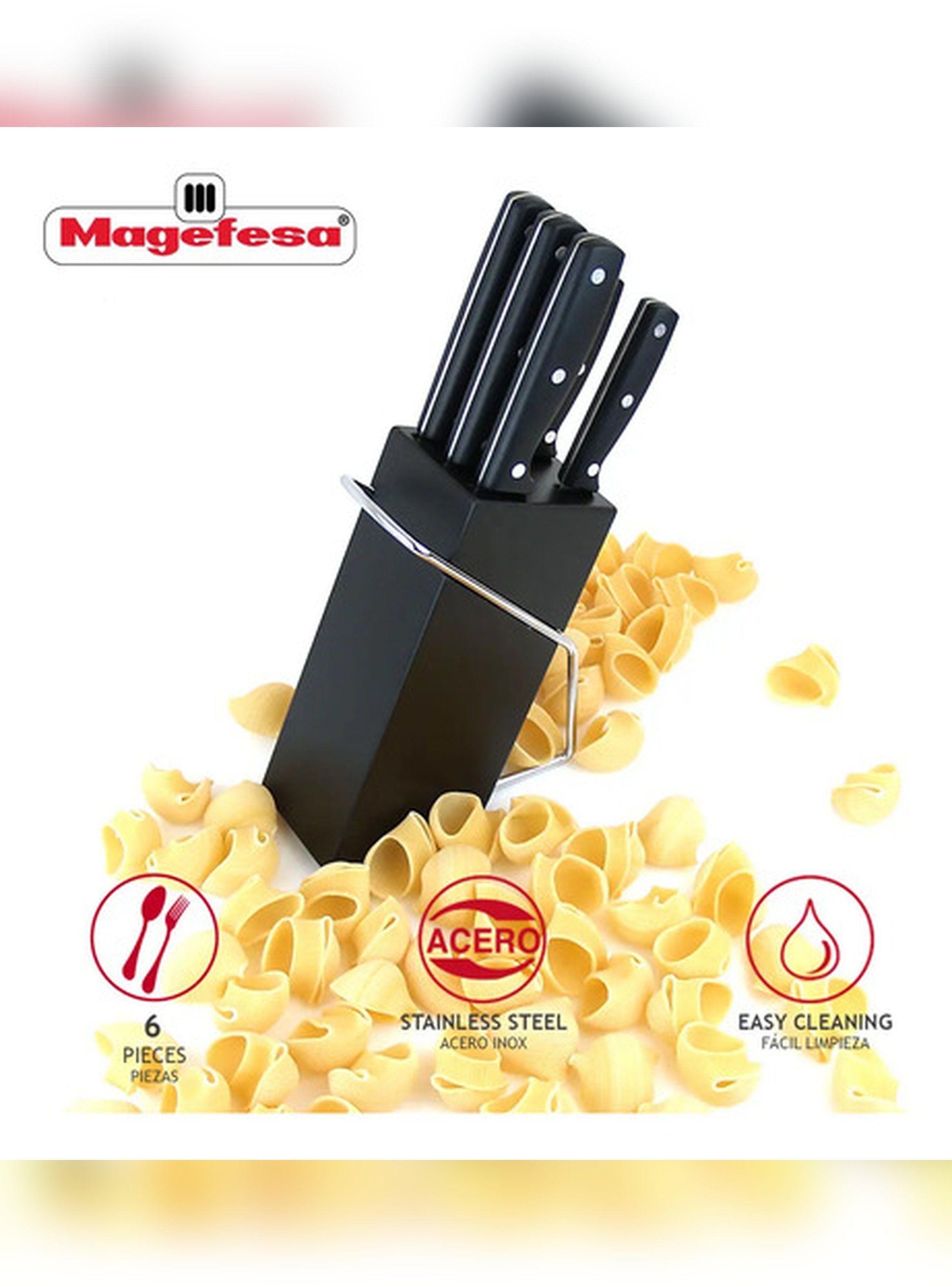 Set De Cuchillos De Cocina 6 piezas Taco Madera Magefesa Col-3