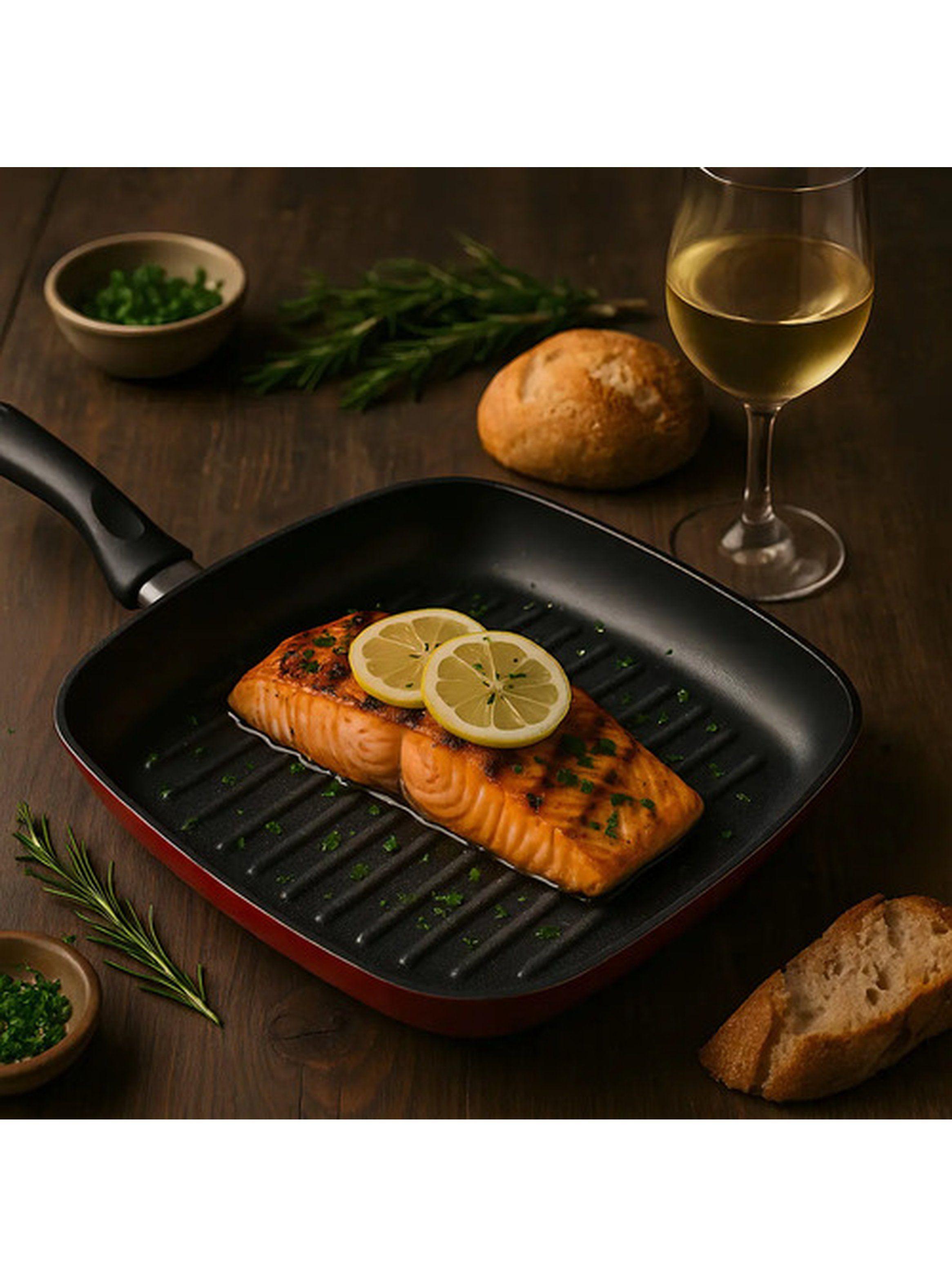 Sarten Asador Antiadherente 27 Cm Acero Vitrificado Magefesa-2
