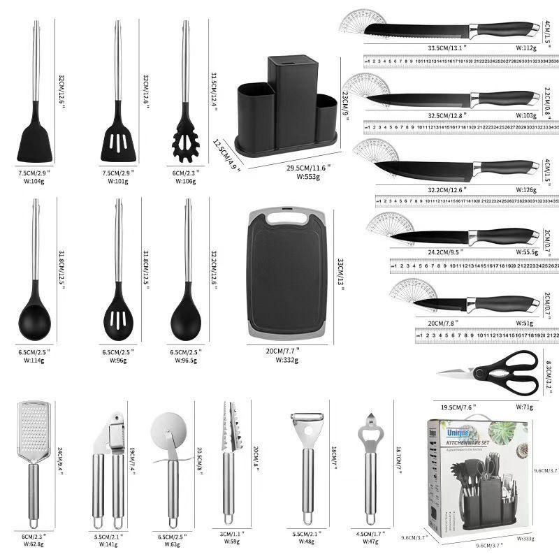Set Utensilios Cocina 21 Piezas Con Soporte Multifuncional-4