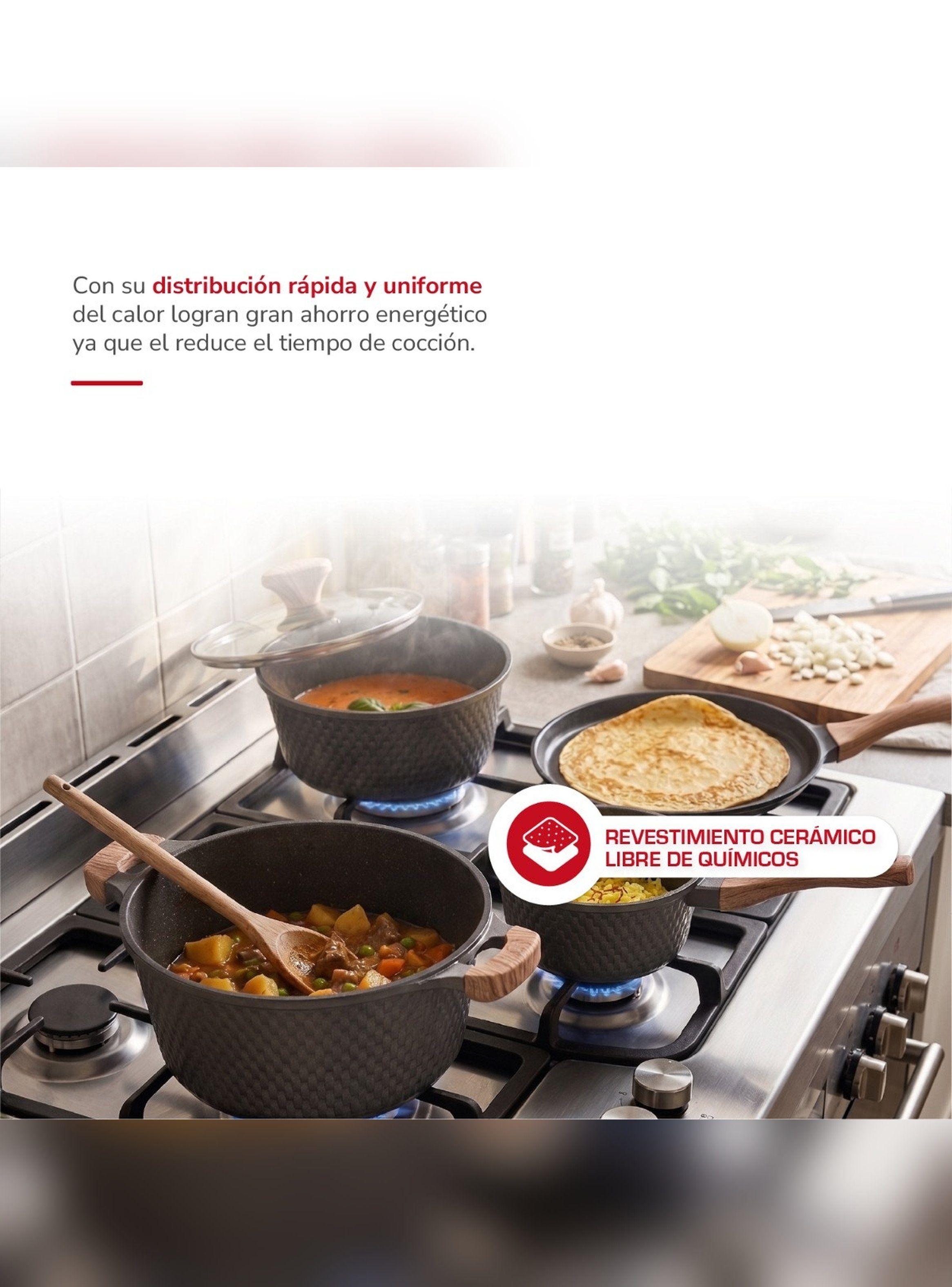 Batería Cocina Thomas TH-MB07GM 7 Piezas Ollas Sartén Gris-3