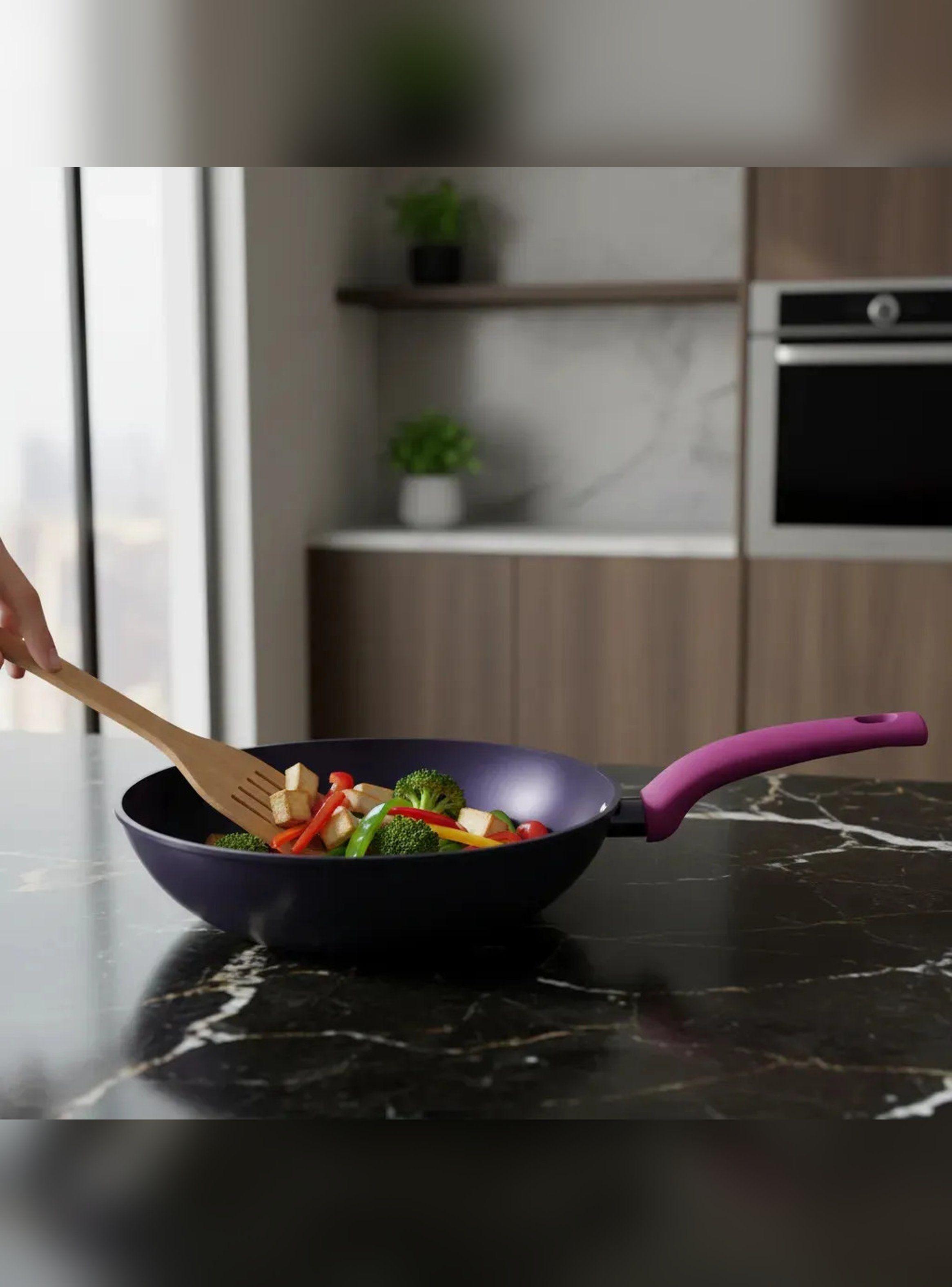 Wok Antiadherente Vitta Cherry 28cm Aluminio Forjado-3