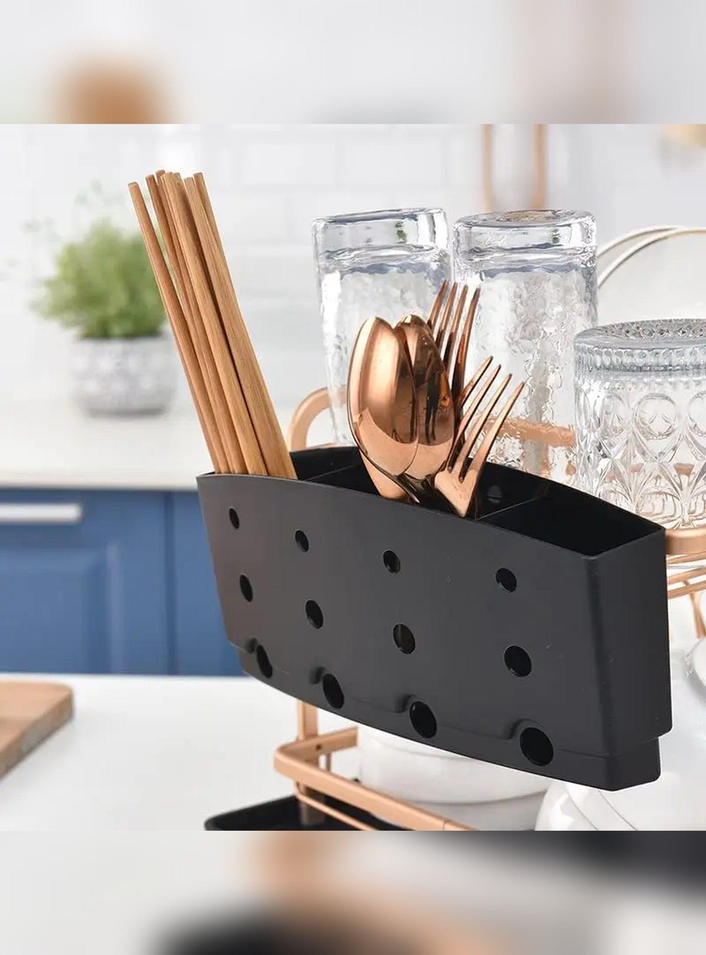 Secaplatos Escurridor De 2 Niveles Aluminio Rose Gold-5