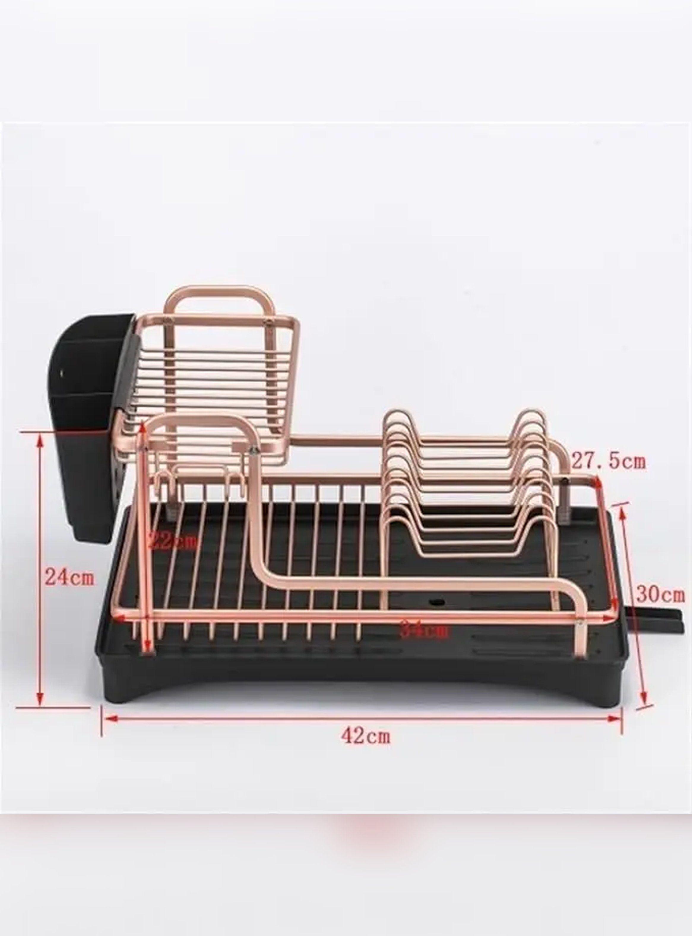 Secaplatos Escurridor De 2 Niveles Aluminio Rose Gold-7