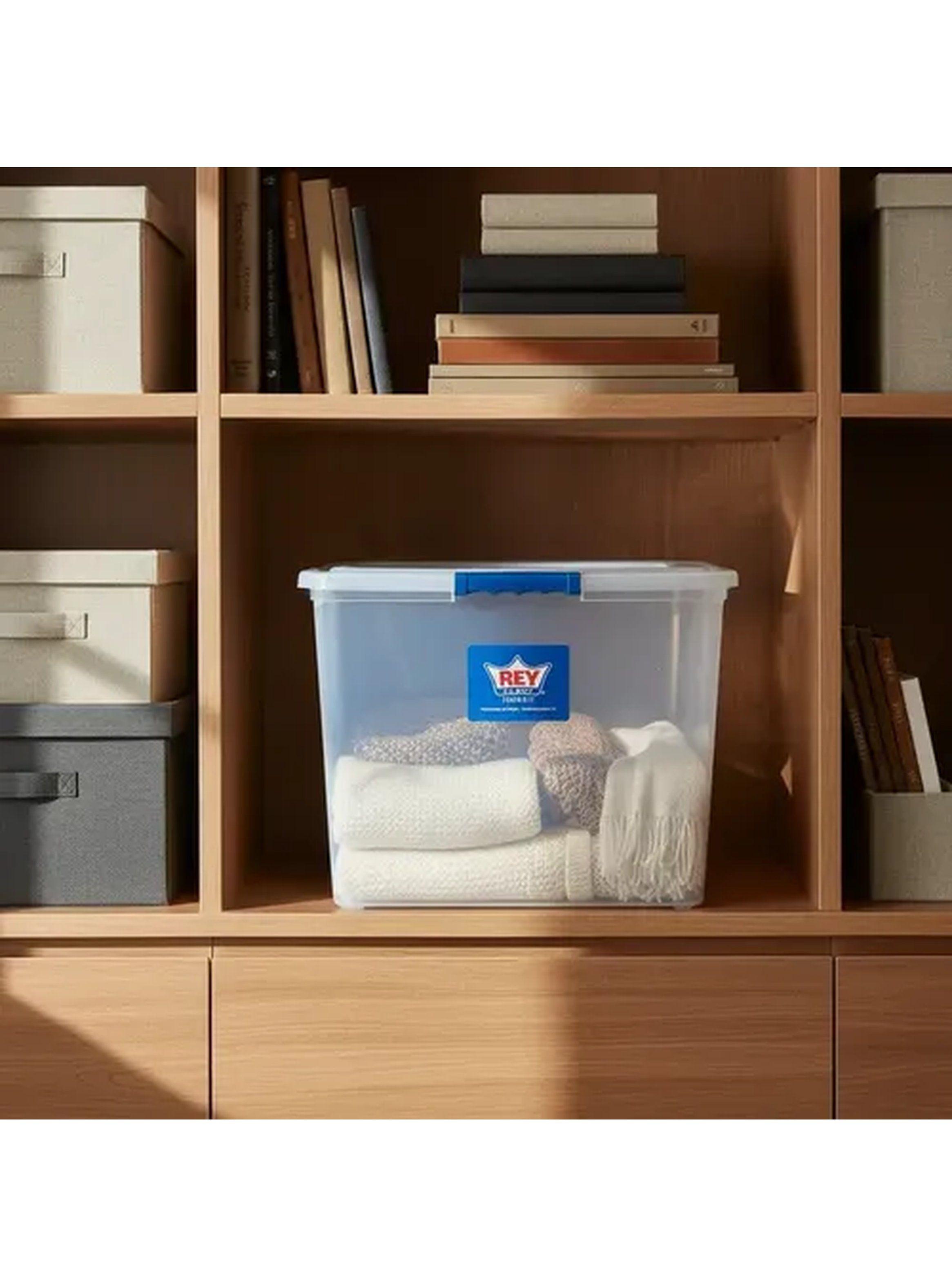 Caja de Almacenamiento 50L Transparente Reyplast Suprema-2