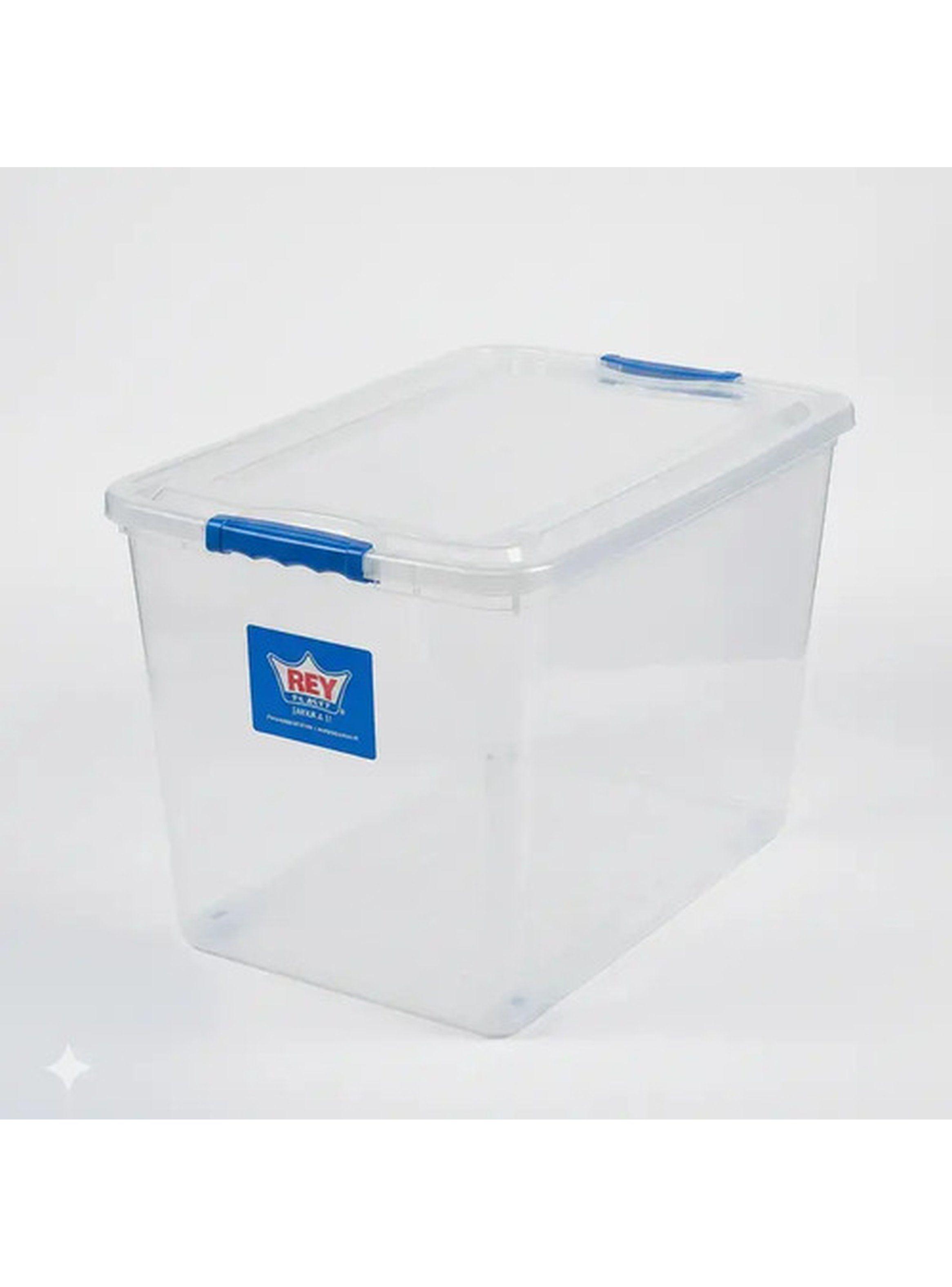 Caja de Almacenamiento 50L Transparente Reyplast Suprema-4