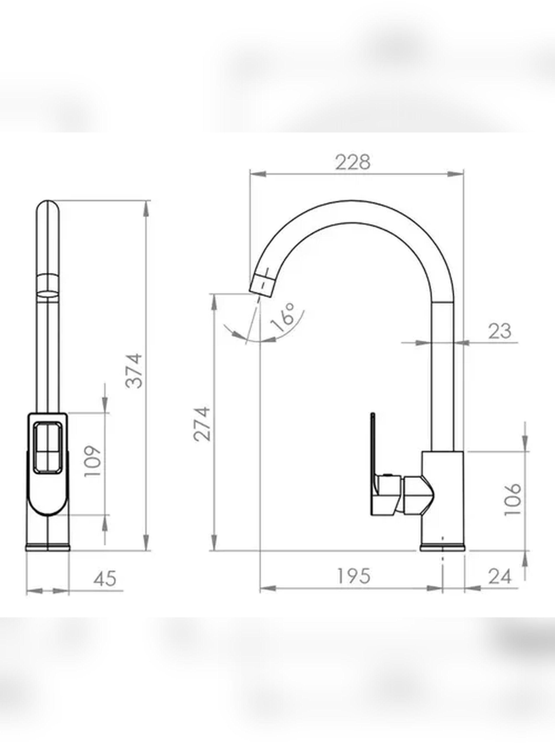 Monomando Llave Grifo Lavaplatos Modelo Anzi Stretto-9