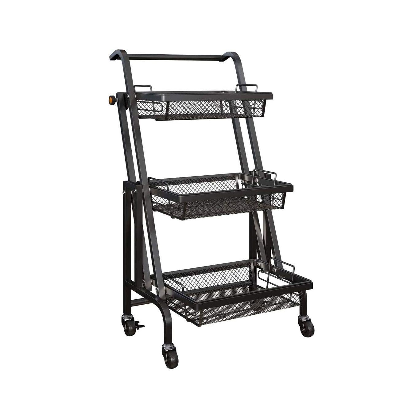 Carro Estante Plegable Organizador Multiuso 3 Niveles-1