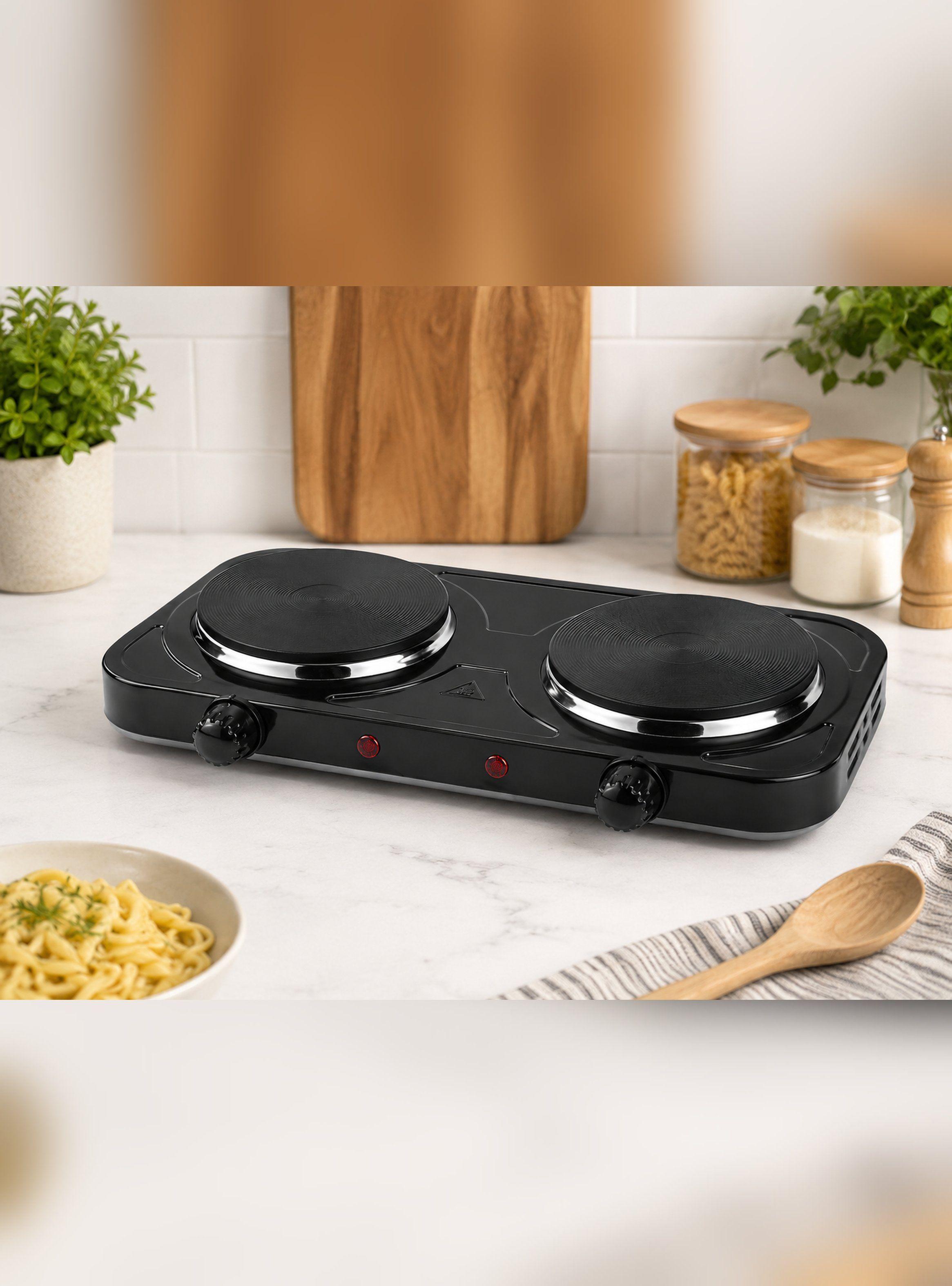Cocinilla Anafe Cocina Electrica Dos Platos Color Negro-3