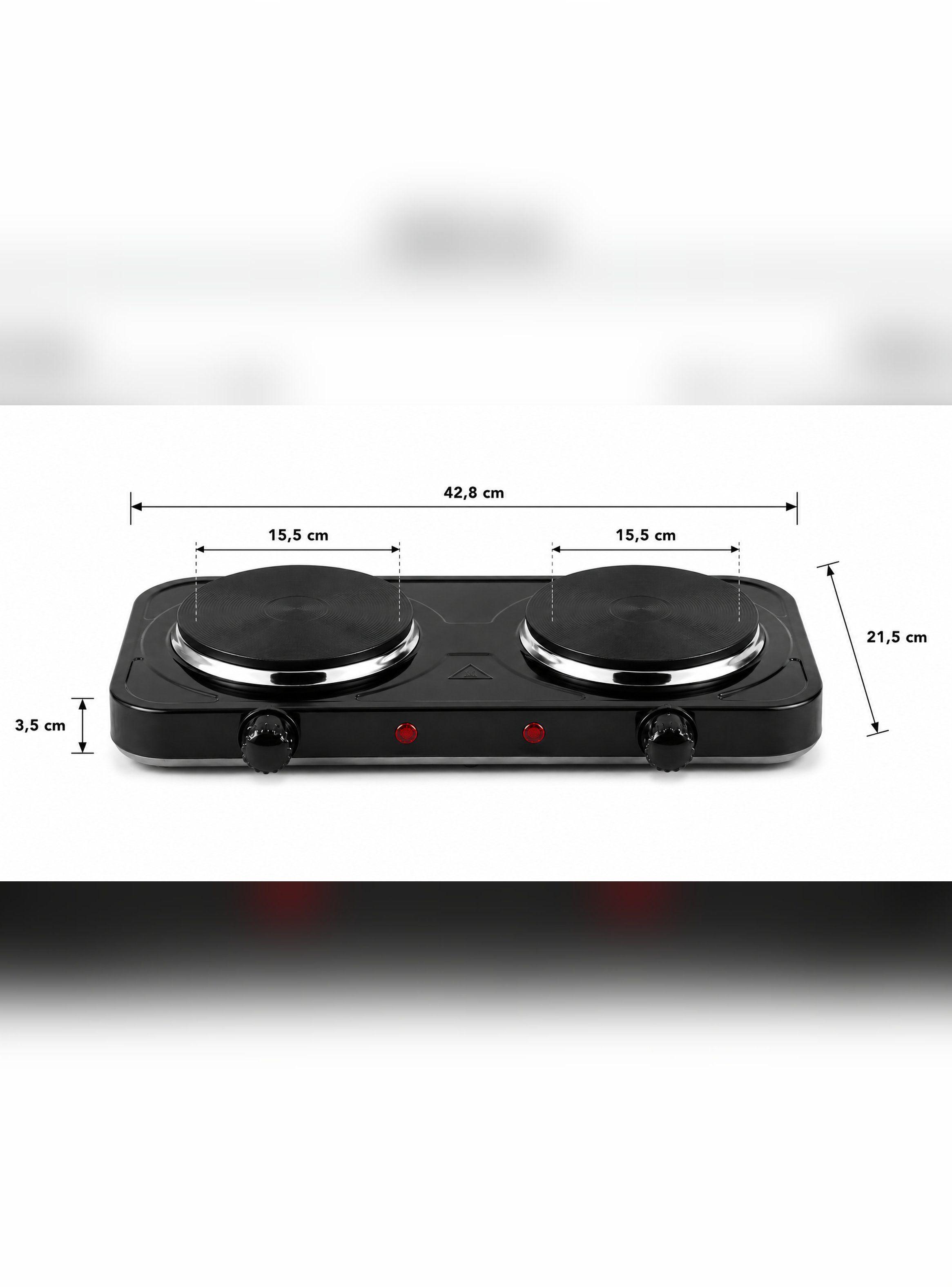 Cocinilla Anafe Cocina Electrica Dos Platos Color Negro-5