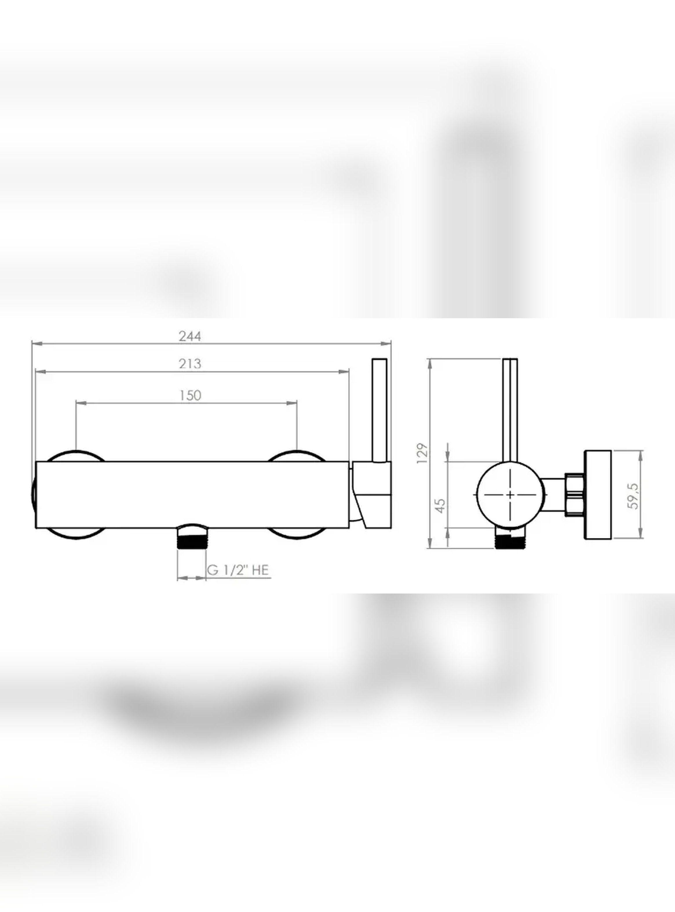 Monomando Llave Grifo Para Ducha Modelo Veroli Marca Stretto-3
