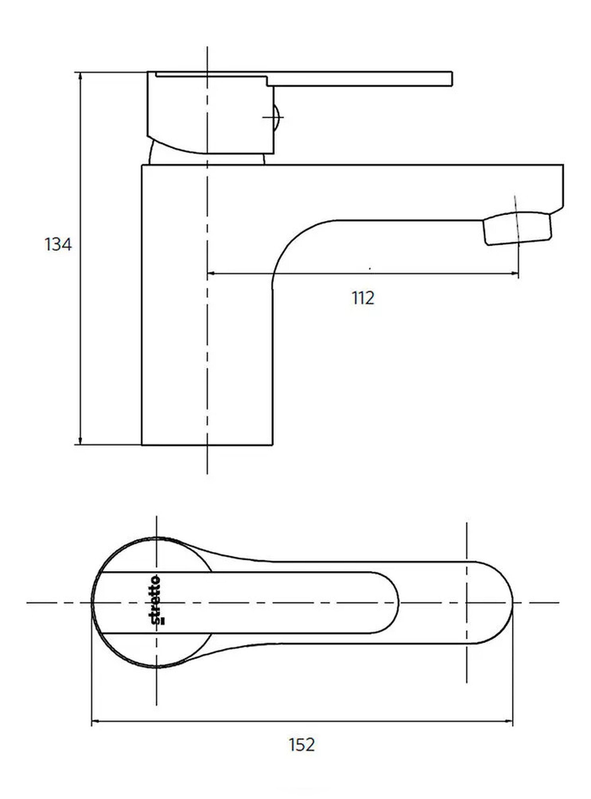 Monomando Llave Grifo Lavamanos Modelo Carmina Marca Stretto-7