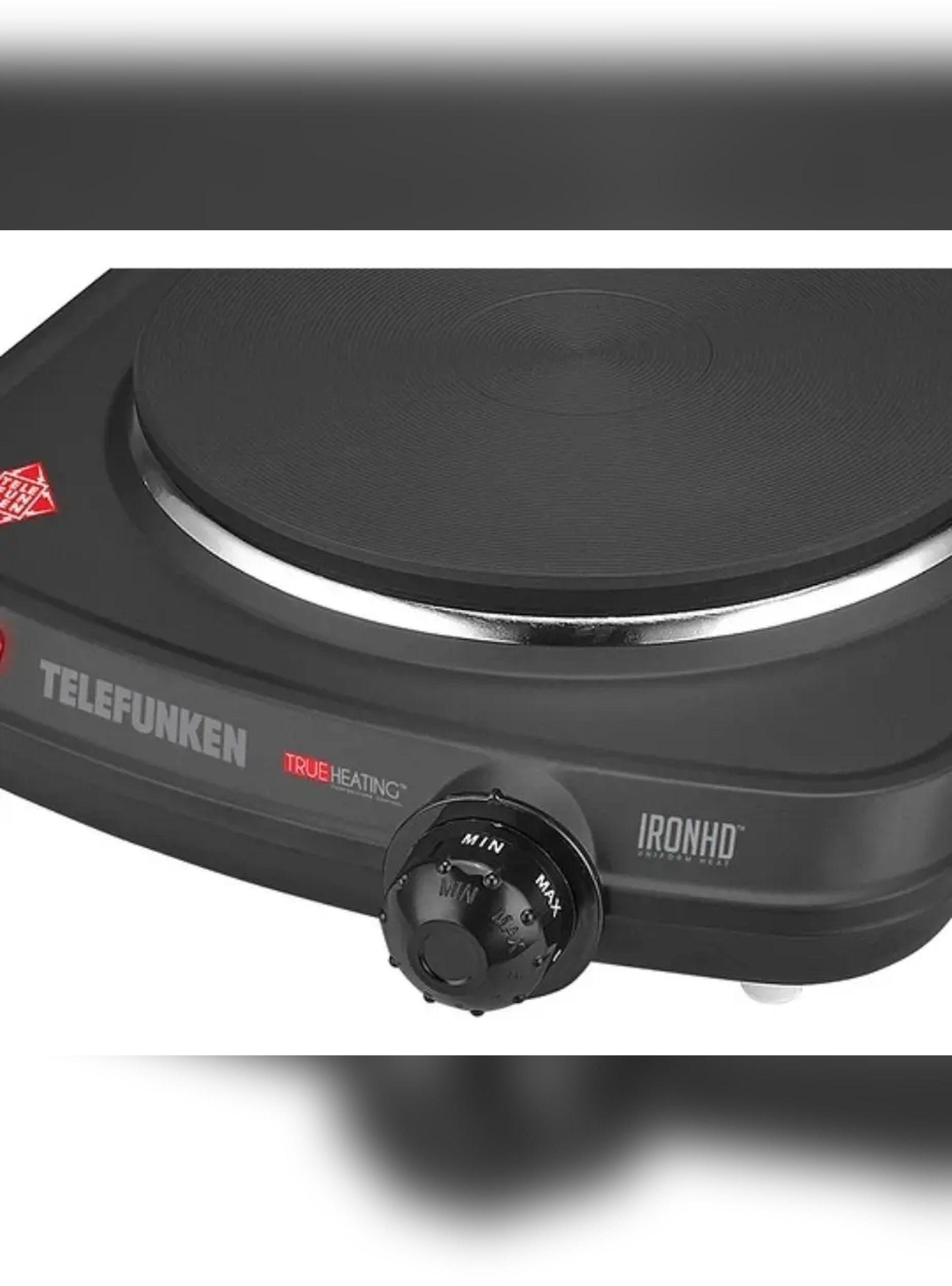 Cocinilla Electrica Telefunken 1600W 1 Hornilla Color Negro-3
