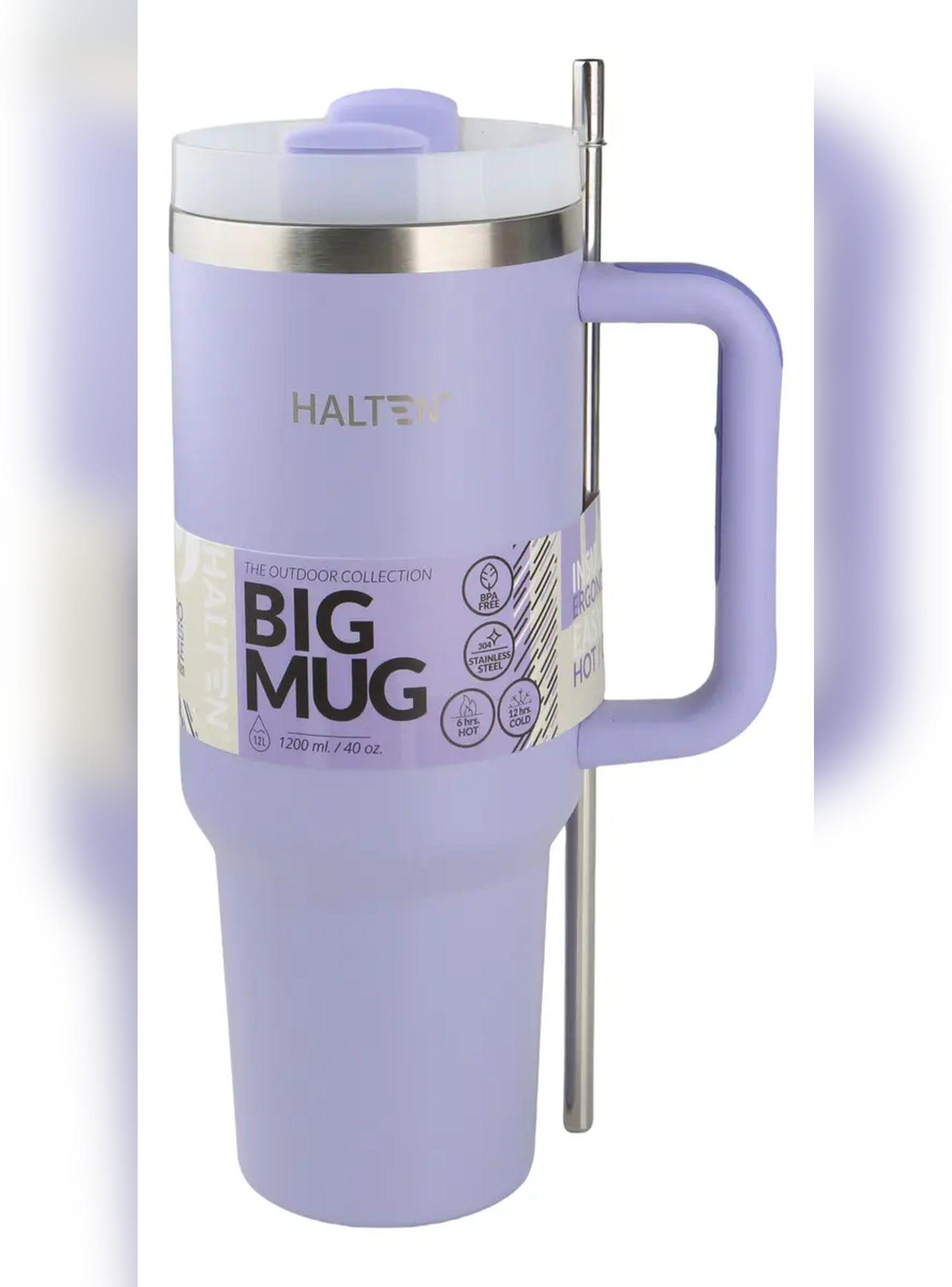 Termo Big Mug 1.2 Lts Acero Inox con Sorbete Marca Halten-1