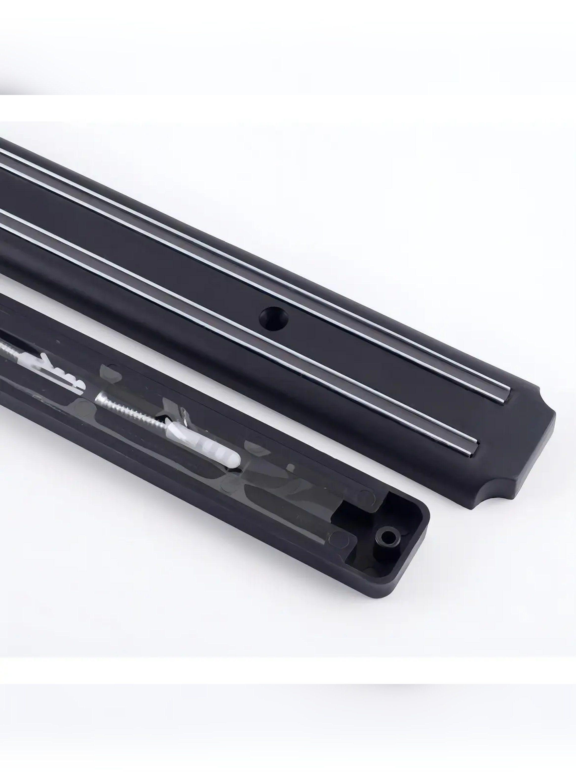 Barra Magnética Porta Cuchillos 50 cm Negro para Pared-6