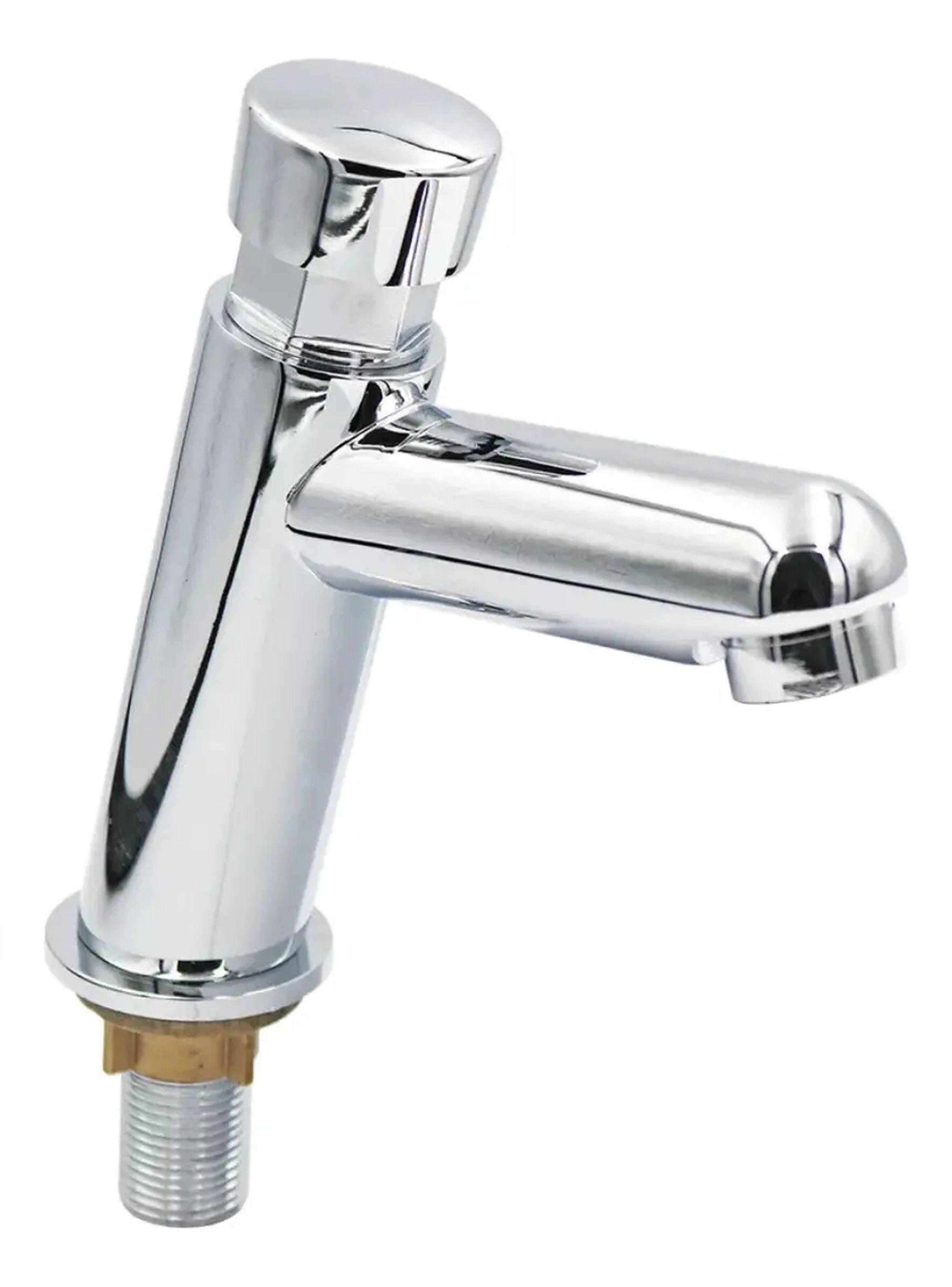 Llave Grifo Lavatorio Temporizada Cilindrica Marca Taumm-1