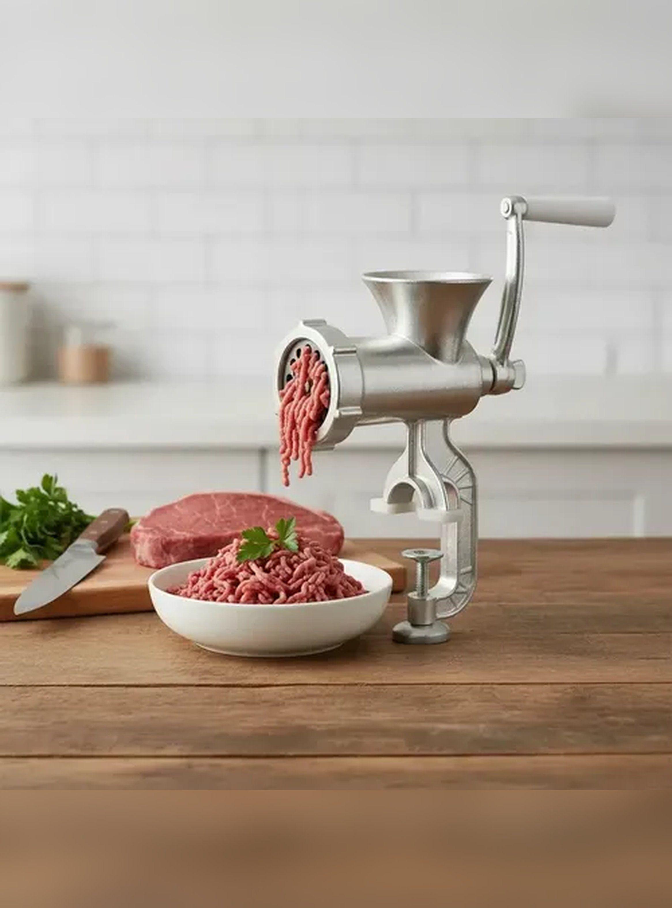 Moledora Picadora Manual de Carne Con Manilla y Prensa-4
