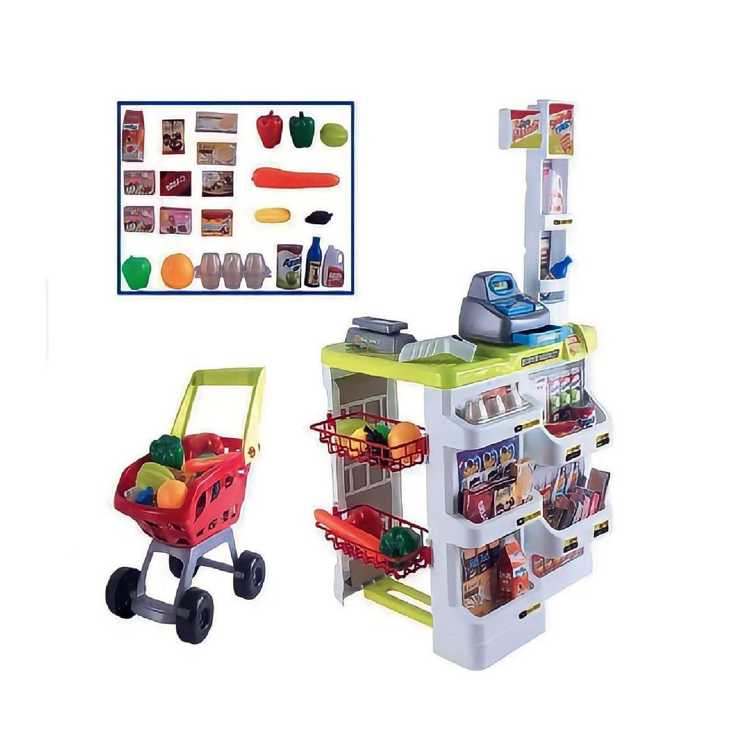 Minisupermercado infantil con carrito-2