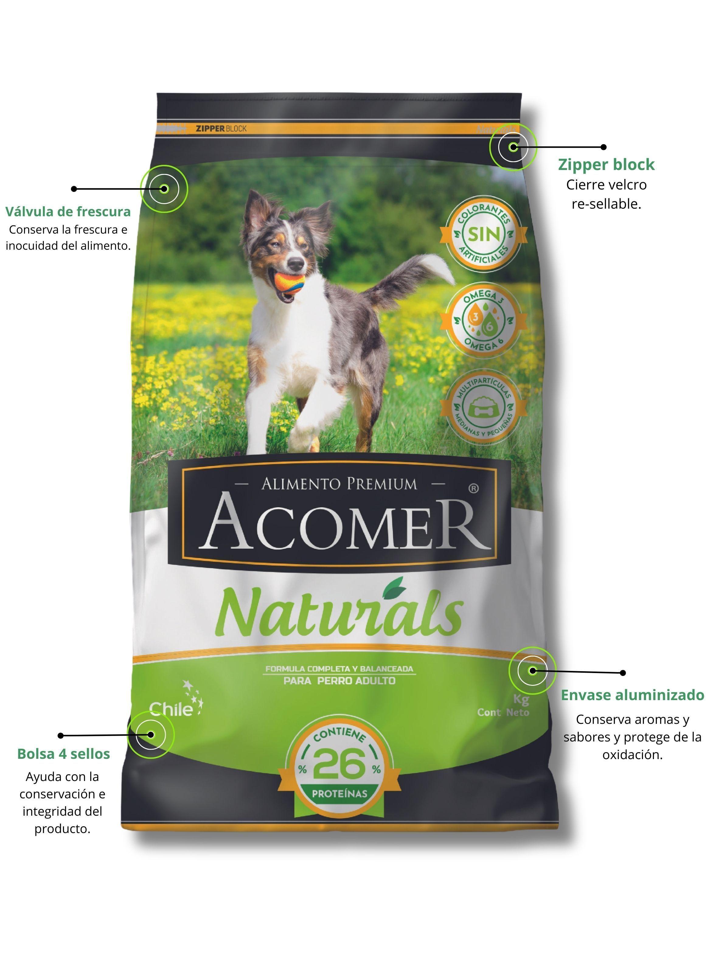 Alimento Acomer naturals perro Adulto 22kg-4