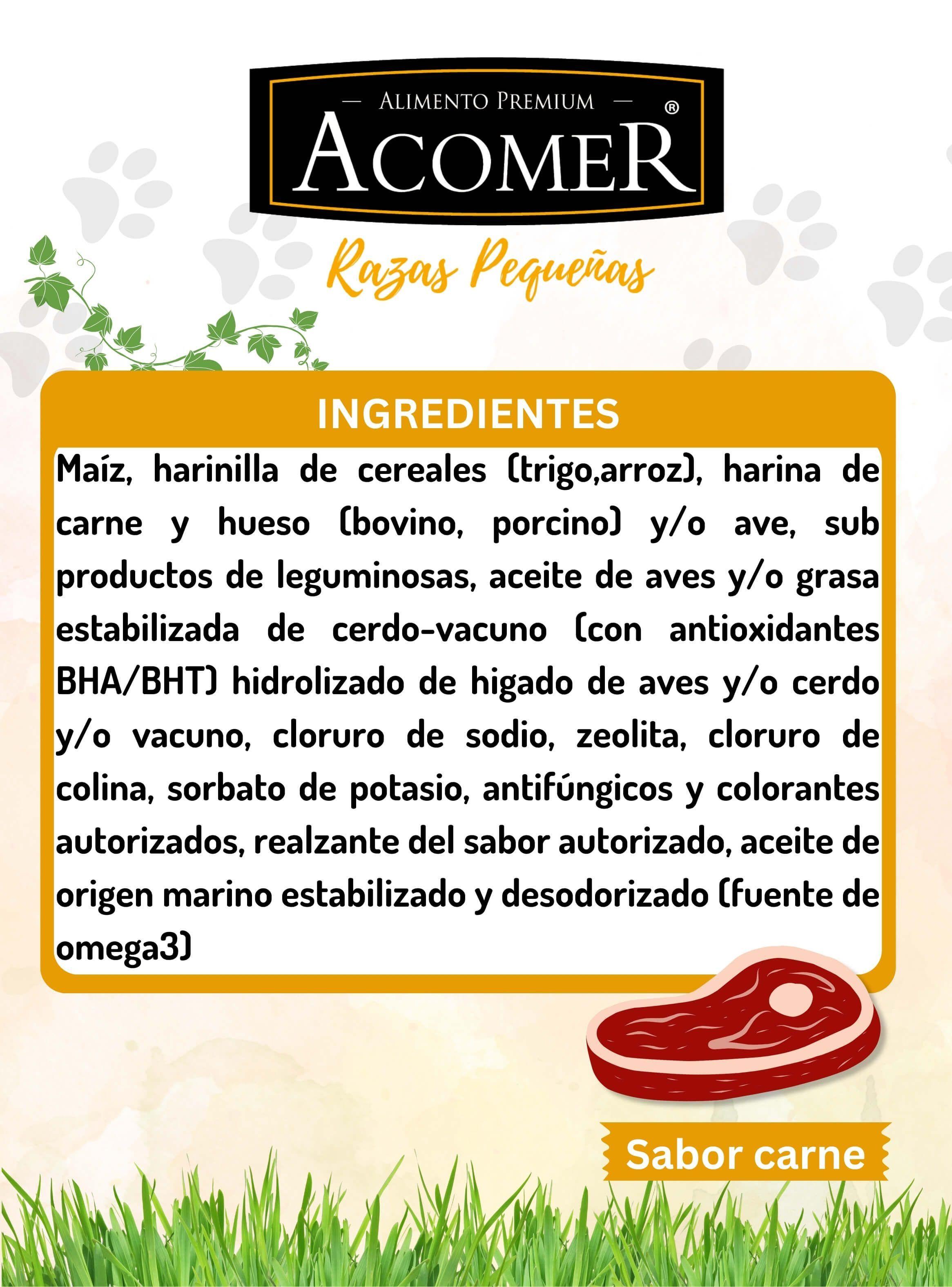 Alimento Acomer perro Adulto razas pequeñas 10kg-3