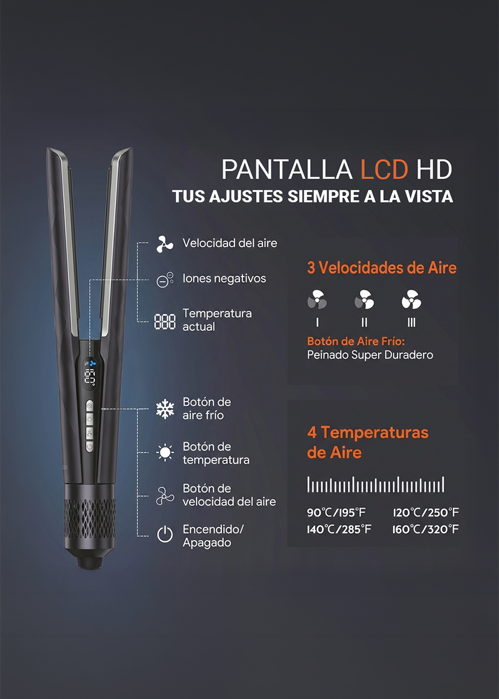 Plancha Alisadora y Secador Osoji M1 Pro-3