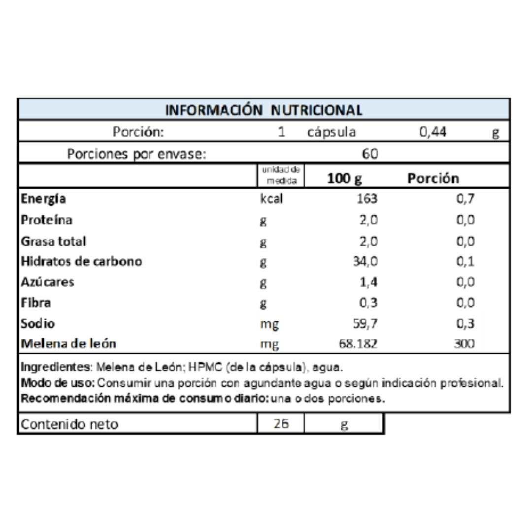 Melena De Leon frasco con 60 Capsulas-7