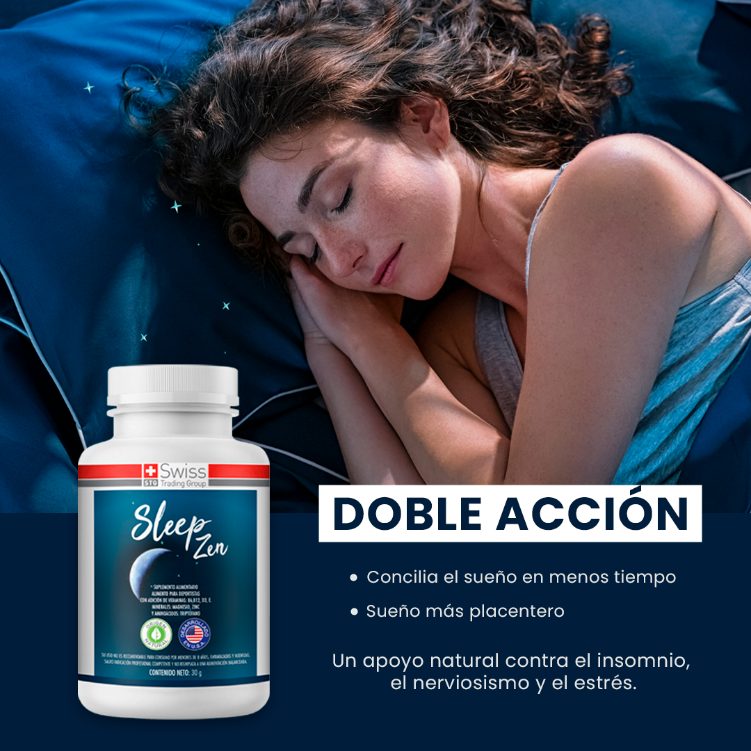 Pack x 2 Suplemento Alimenticio Sleep Zen Con Magnesio Vitaminas B6 y B12 Contra el Insomio 60 caps-6
