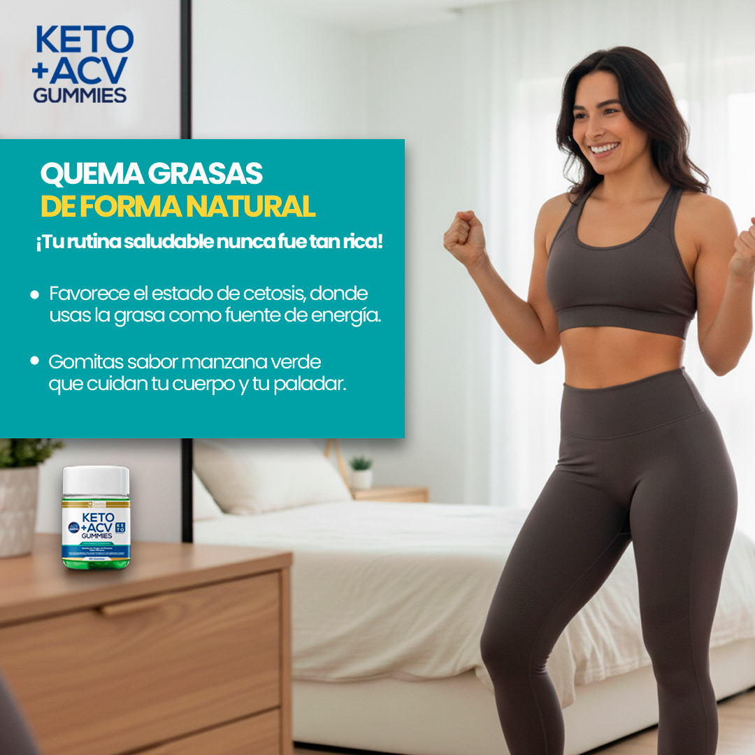 Keto Plus 120 Gomitas Vinagre De Manzana Quema Grasa Sin Azúcar-6