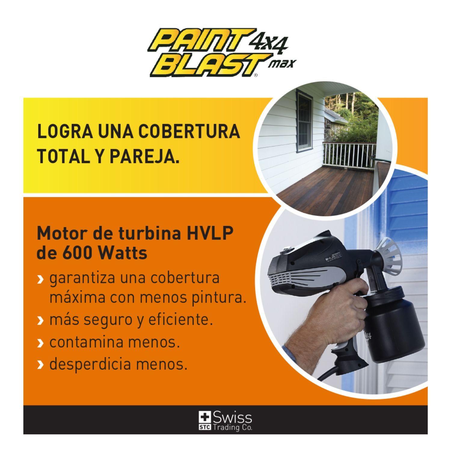 Equipo Pistola Electrica Para Pintar Paint Blast 4x4 Max-4