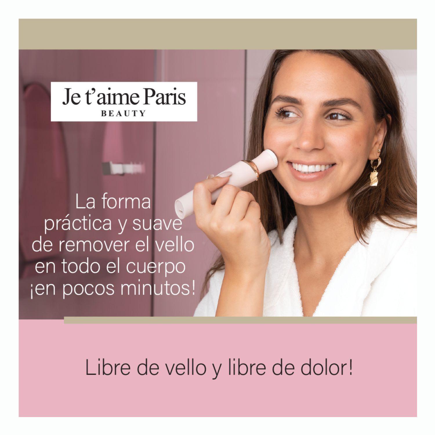 Maquina Depiladora Facial y Corporal Para Mujer Portatil Je T Aime Paris Beauty Con 4 Accesorios-3