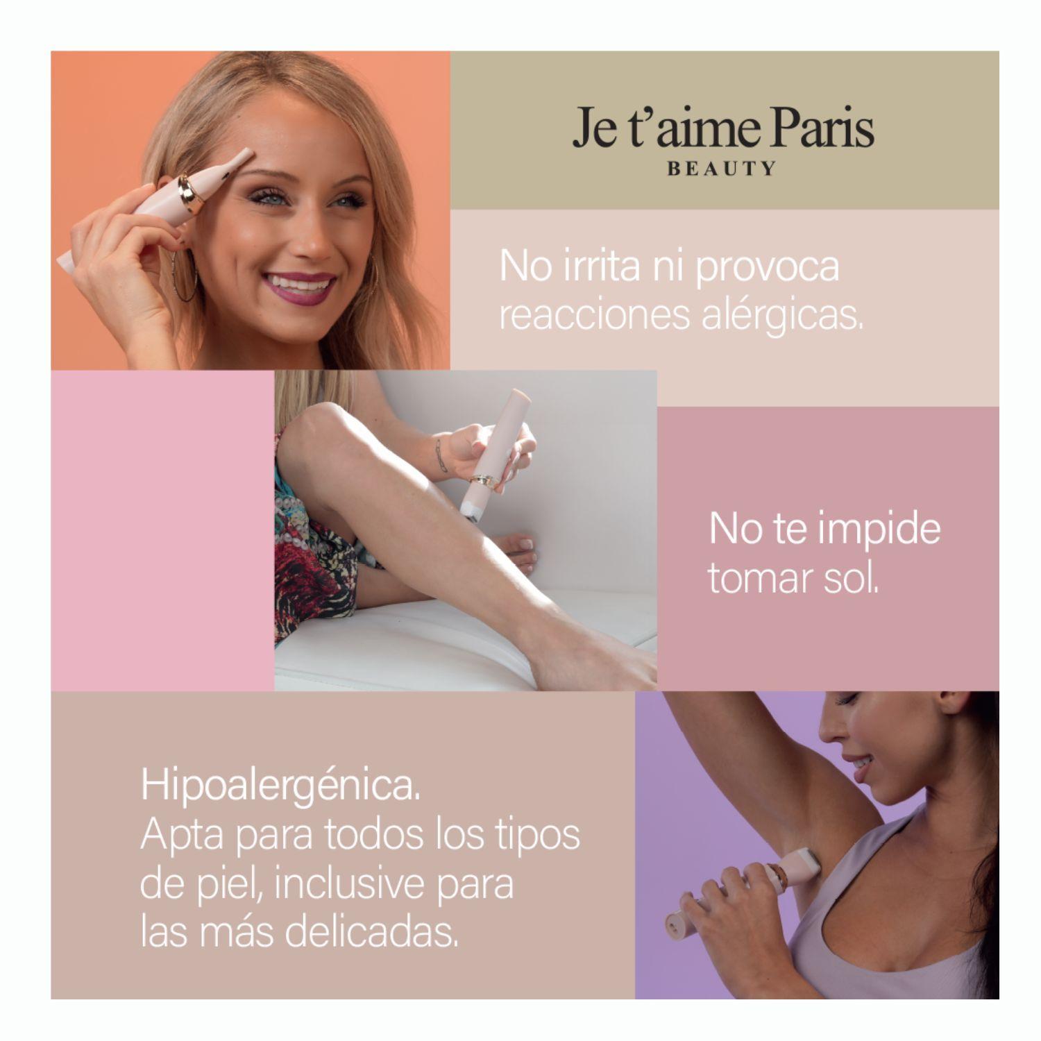 Maquina Depiladora Facial y Corporal Para Mujer Portatil Je T Aime Paris Beauty Con 4 Accesorios-4