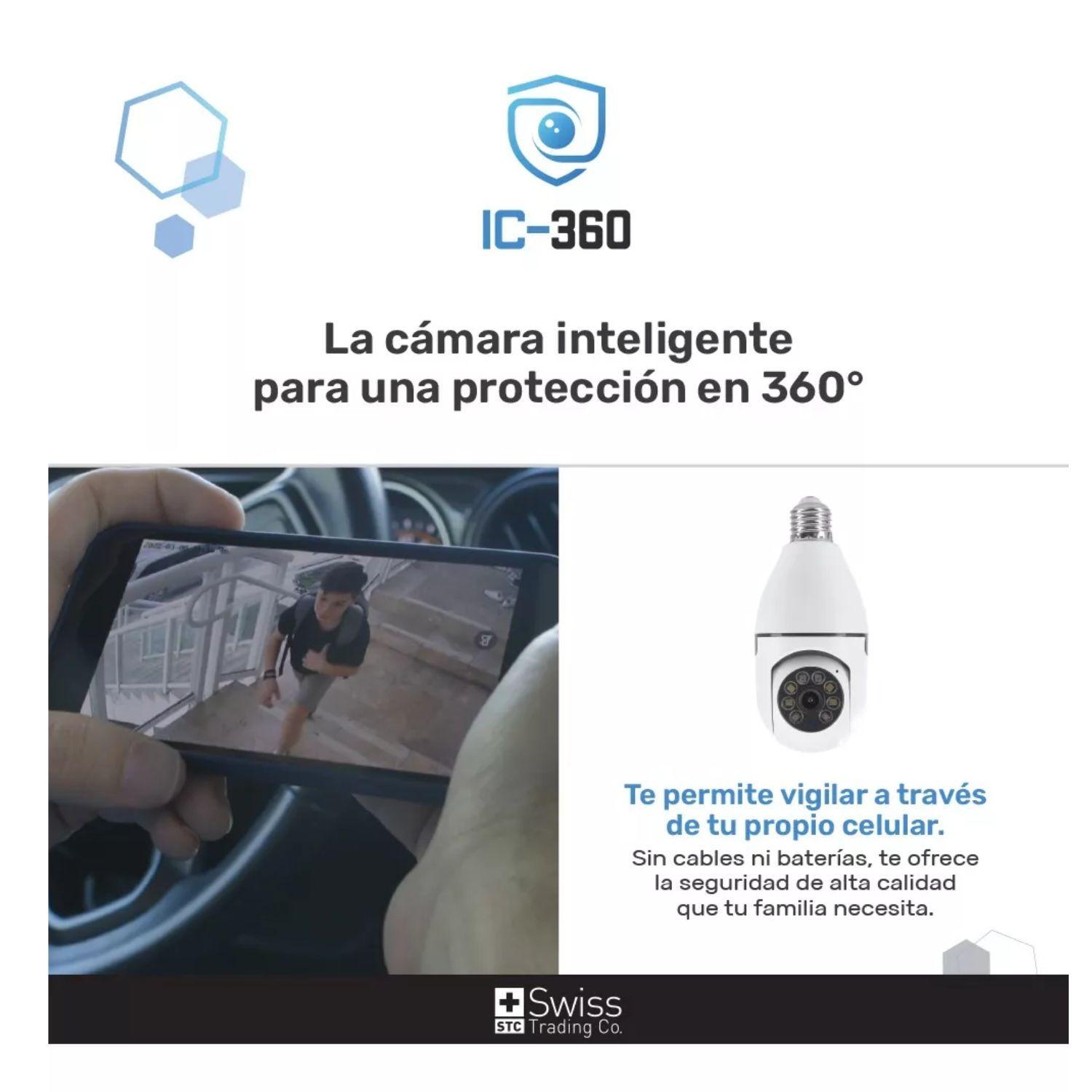 Camara De Seguridad por Celular IC-360 Inteligente con Sensor de Movimiento Microfono Integrado-2