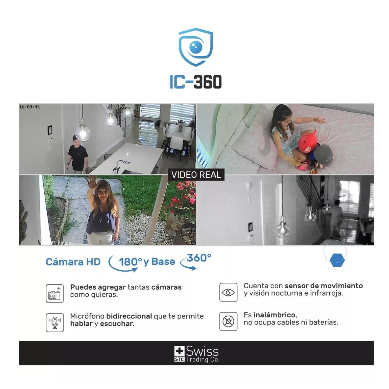 Camara De Seguridad por Celular IC-360 Inteligente con Sensor de Movimiento Microfono Integrado-4