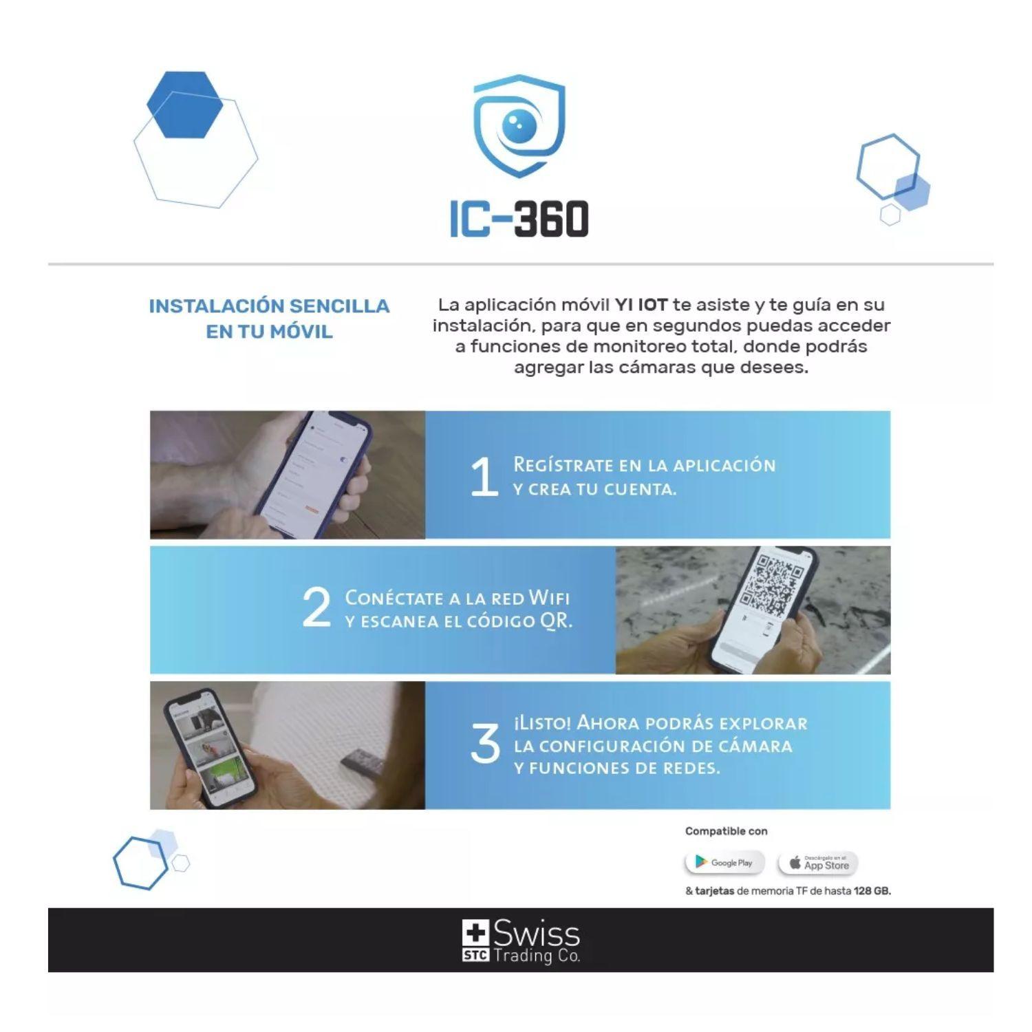 Camara De Seguridad por Celular IC-360 Inteligente con Sensor de Movimiento Microfono Integrado-6