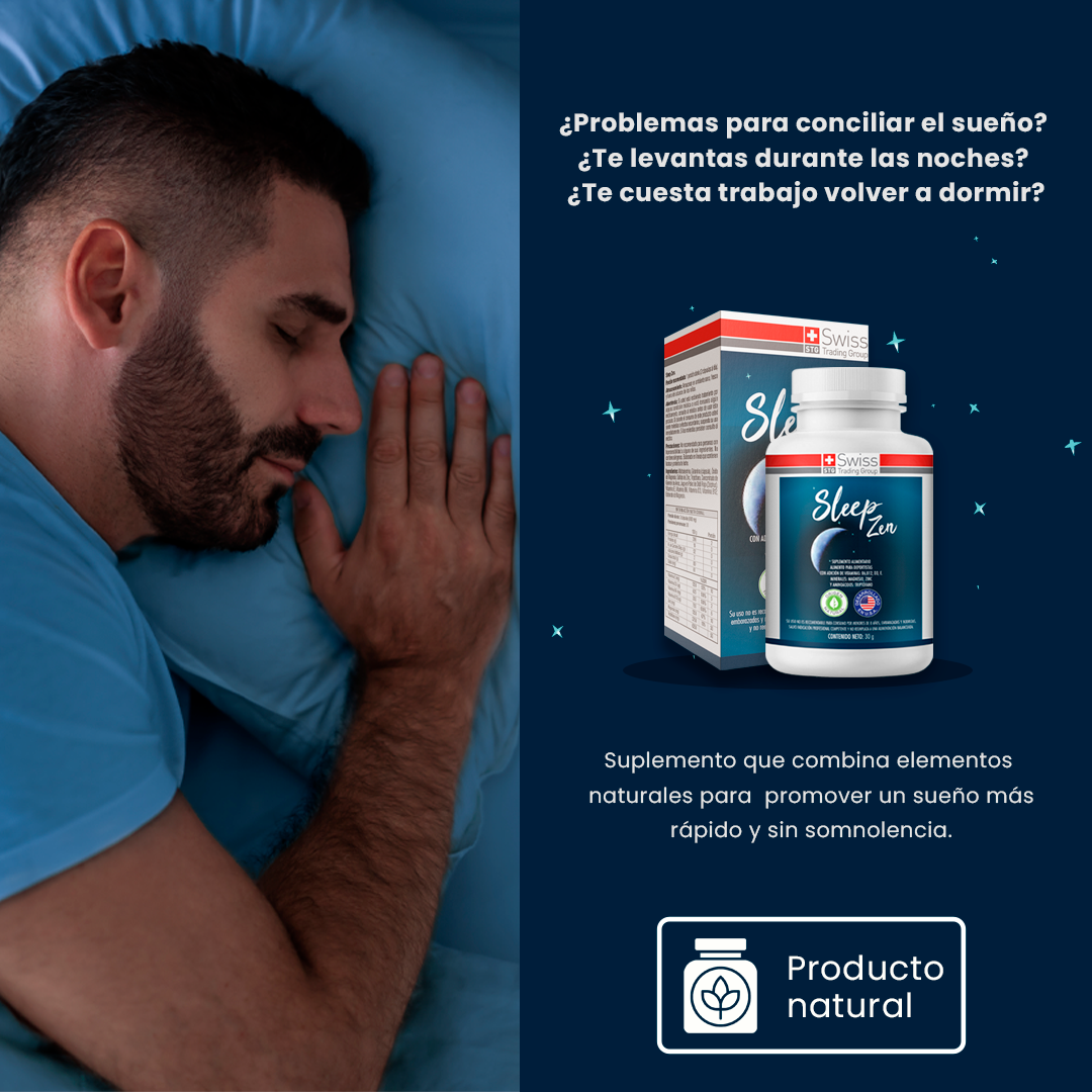 Pack x 3 Suplemento Alimenticio Sleep Zen Con Magnesio Vitaminas B6 y B12 Contra el Insomio 60 caps-3