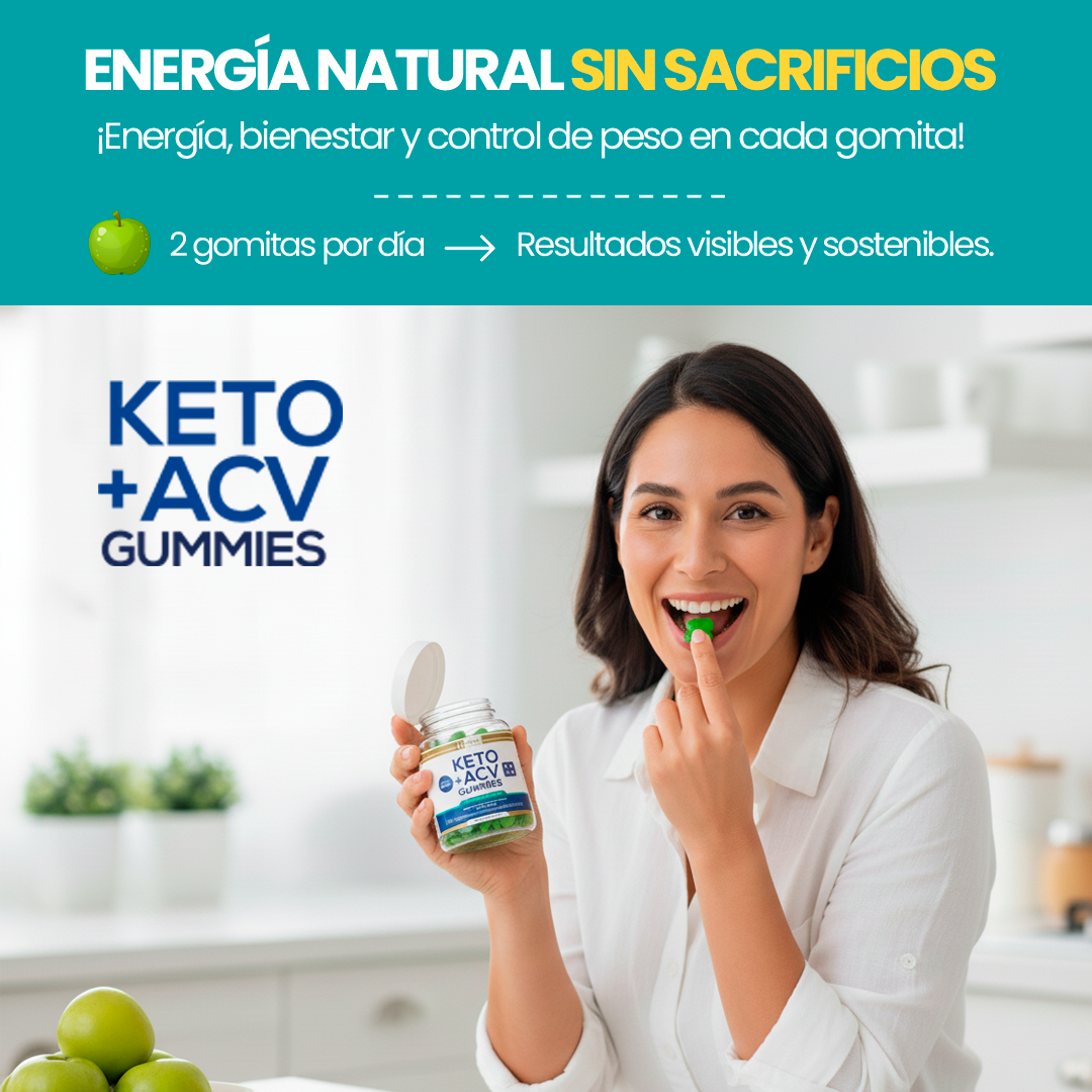 Keto Plus 60 Gomitas Vinagre De Manzana Quema Grasa Sin Azúcar-3