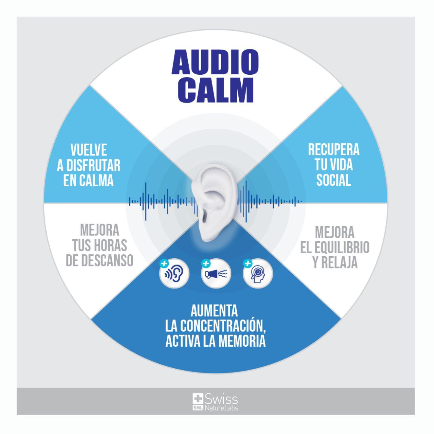 Suplemento Natural Tinnitus Audio Calm Salud Auditiva Alivio Oidos-5