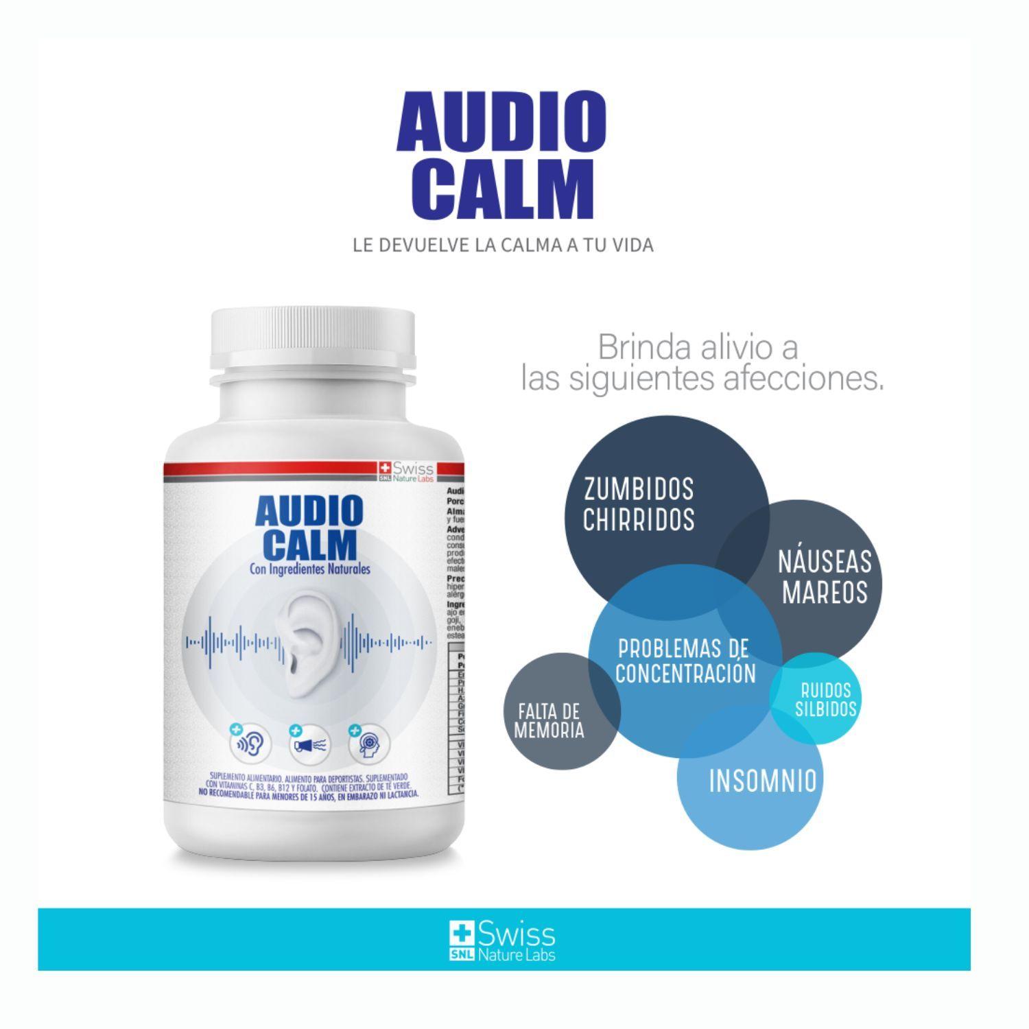 Suplemento Natural Tinnitus Audio Calm Salud Auditiva Alivio Oidos-6