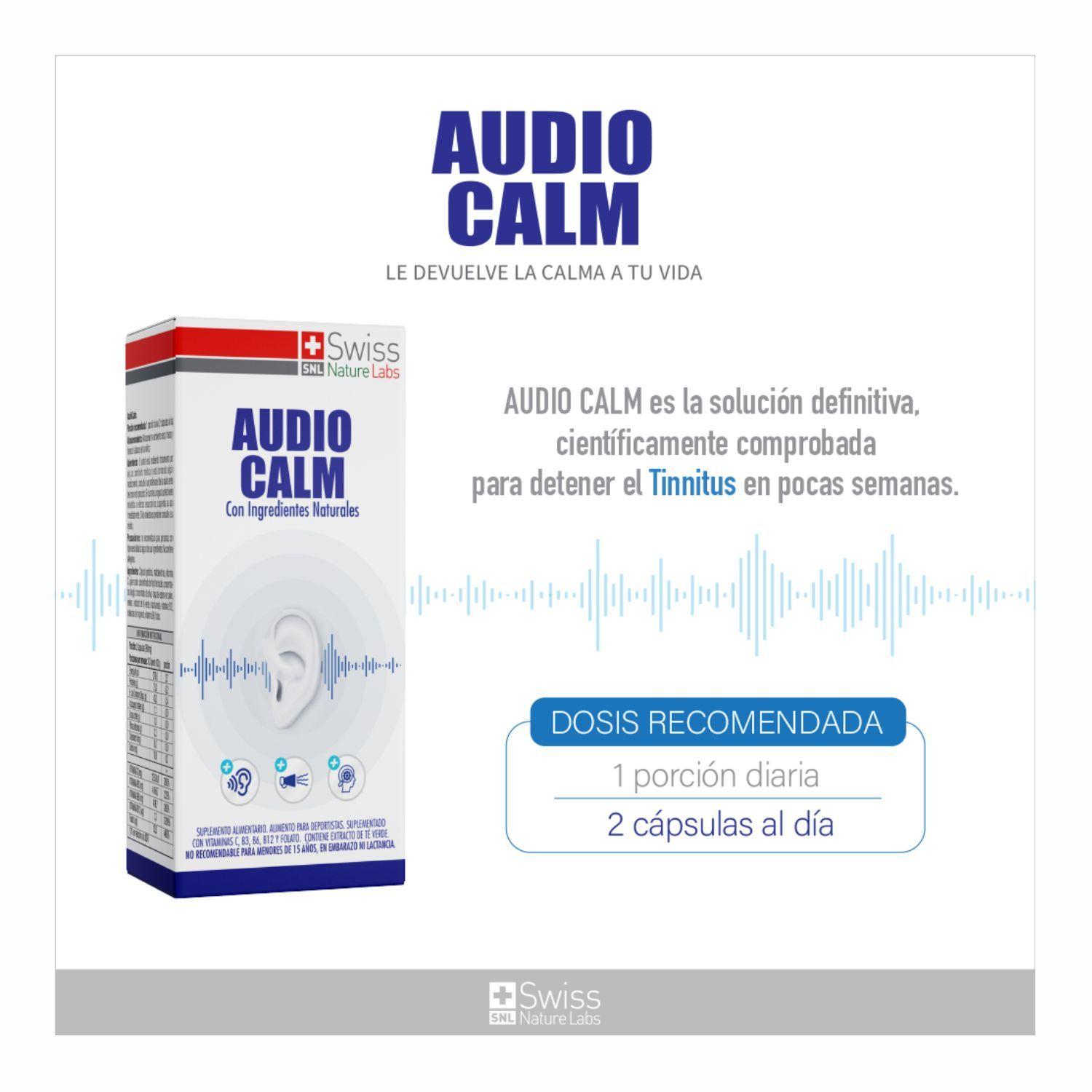 Suplemento Natural Tinnitus Audio Calm Salud Auditiva Alivio Oidos-7
