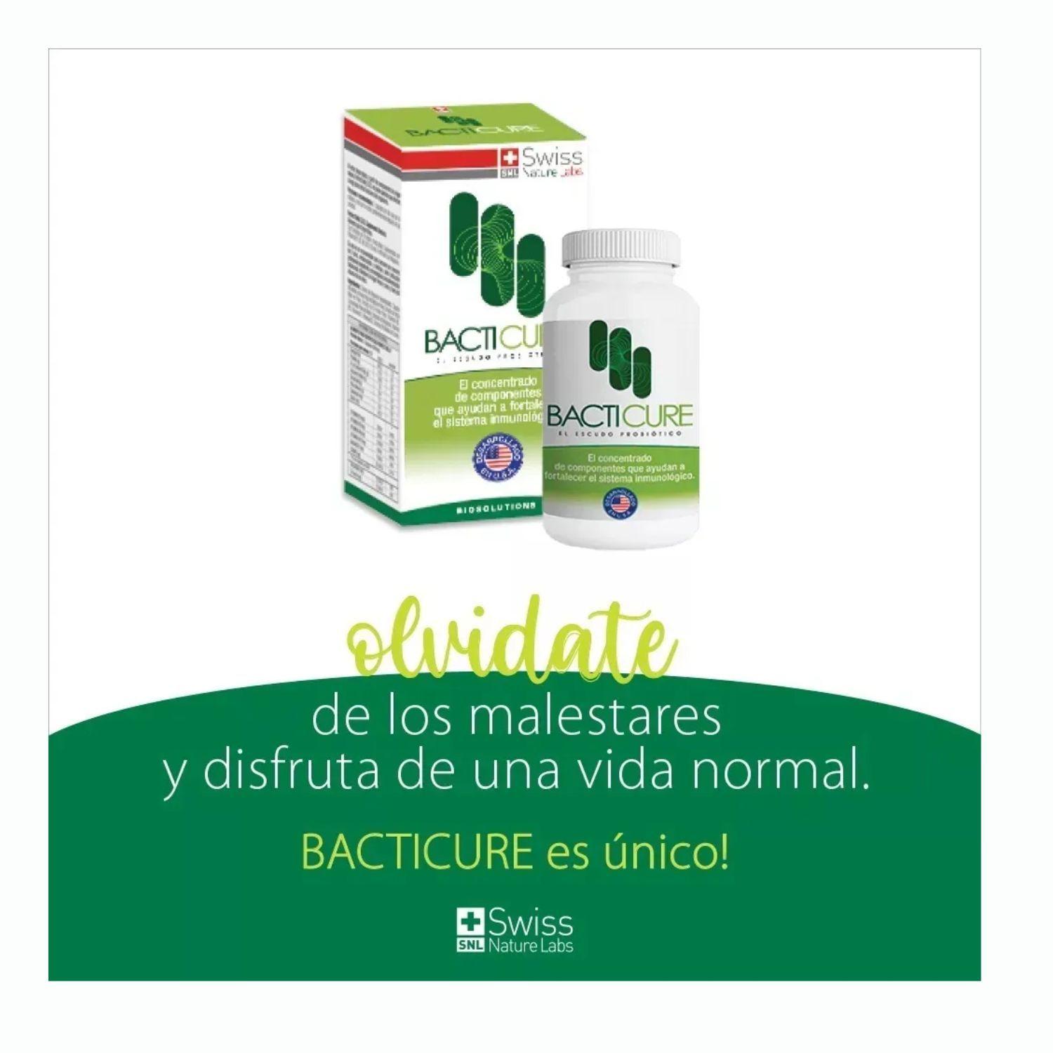 Complejo Natural de Probioticos Bacticure 180 Capsula Salud Intestinal-4