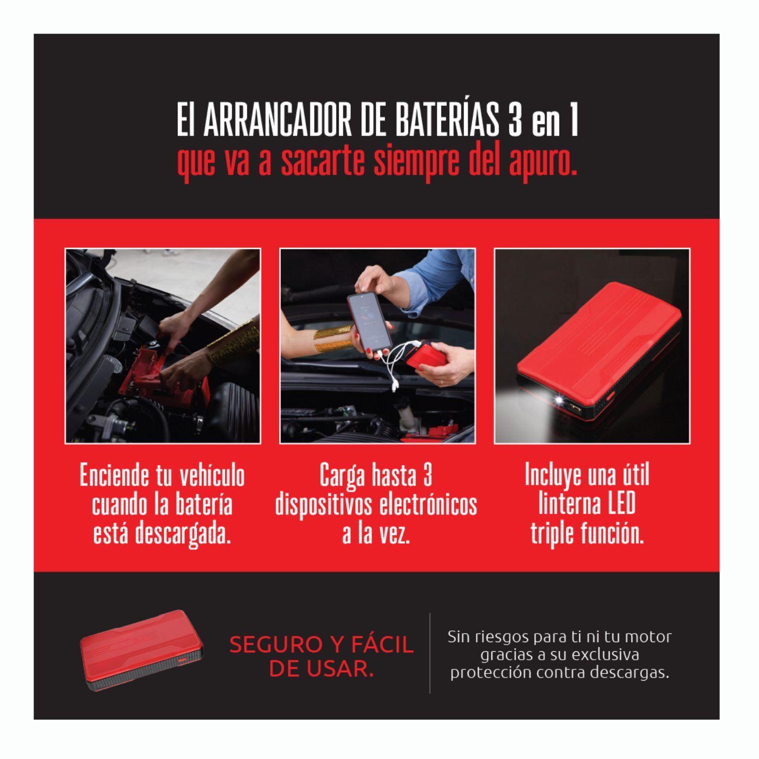 Partidor de Bateria para Autos Portatil Power Bank 12v con Linterna-5