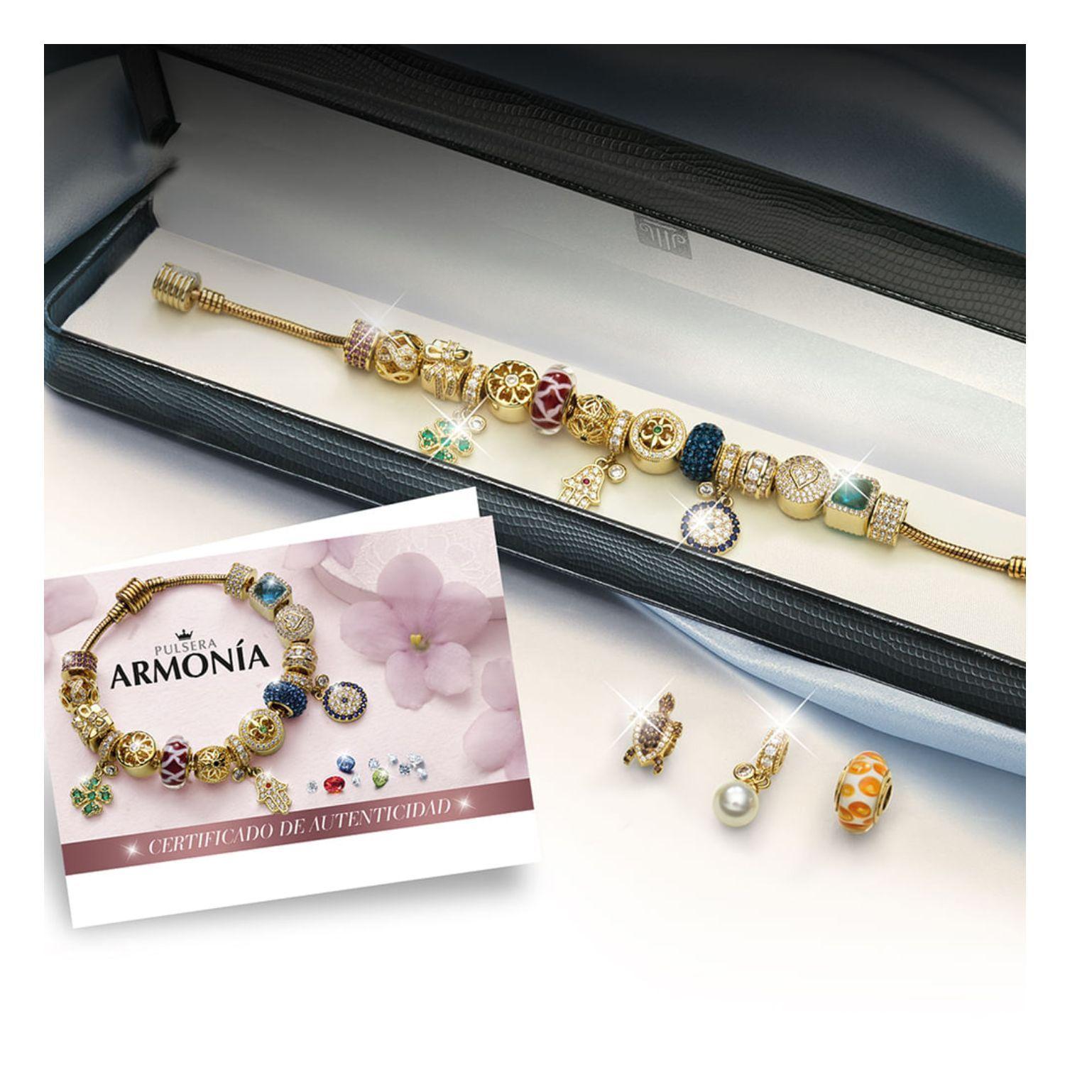 Pulsera Armonía Con 18 Dijes de Oro de 18 Quilates Para Mujer-6