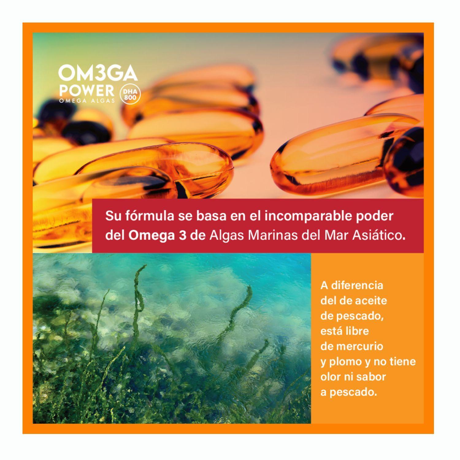 Pack 3 Suplemento Omega 3 Algas Marinas Reduce Colesterol DHA 800 mlg -5