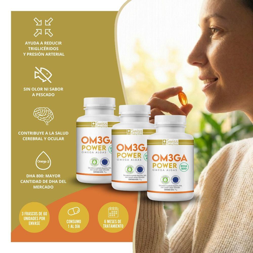 Pack  3 Omega 3  DHA 800 mg Om3ga Power-7